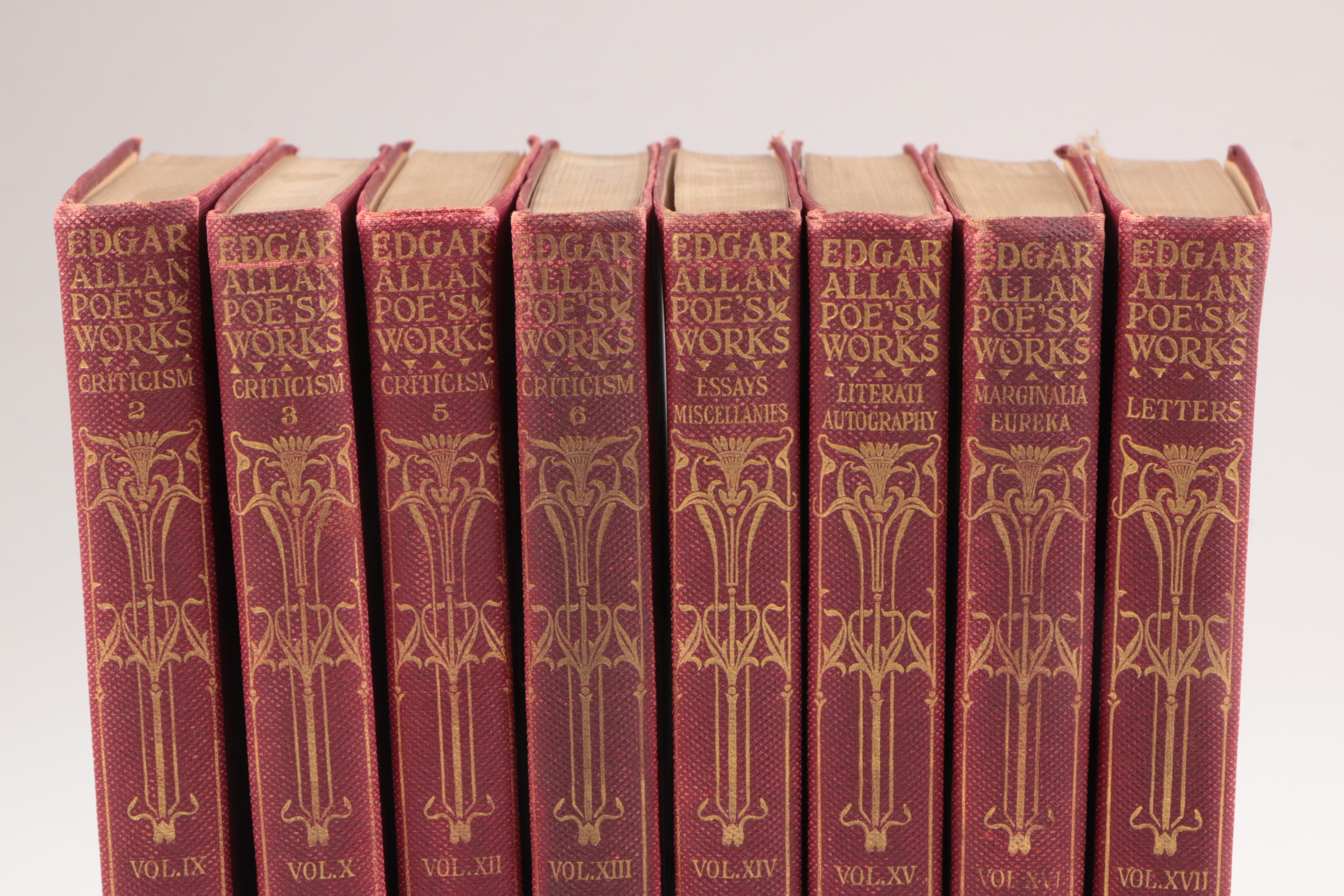 1902 Virginia Edition "The Complete Works of Edgar Allan Poe", 15 Volumes