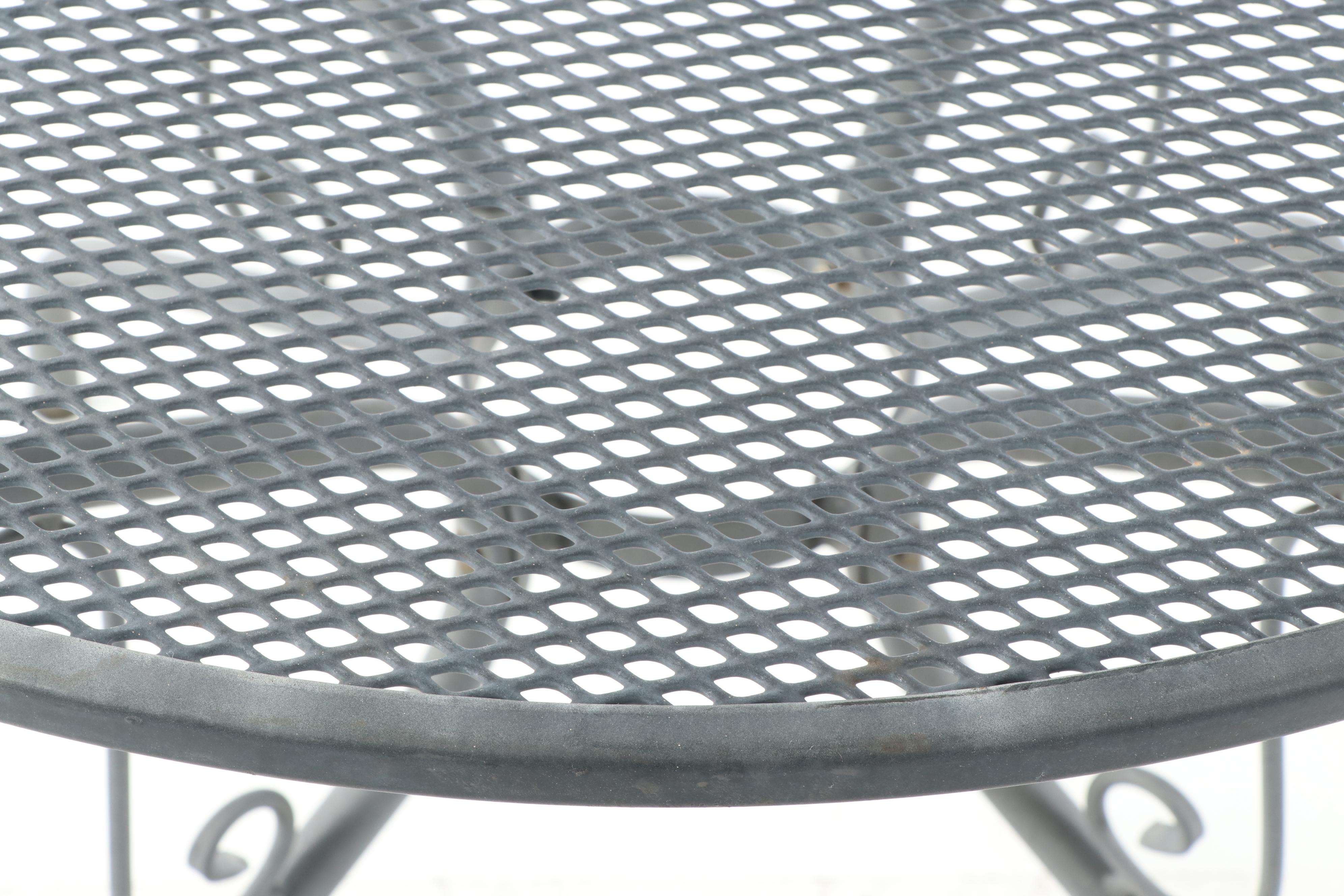 Metal Mesh Table and Chairs Patio Set