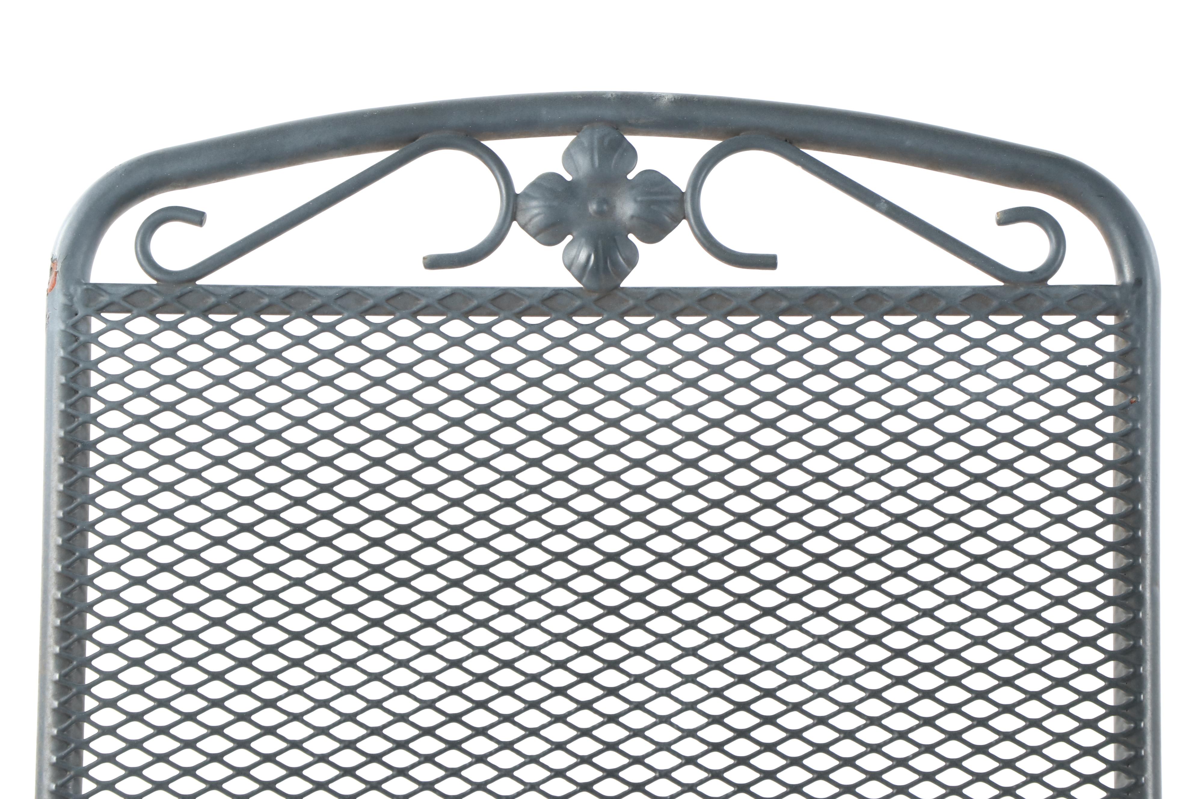 Metal Mesh Table and Chairs Patio Set