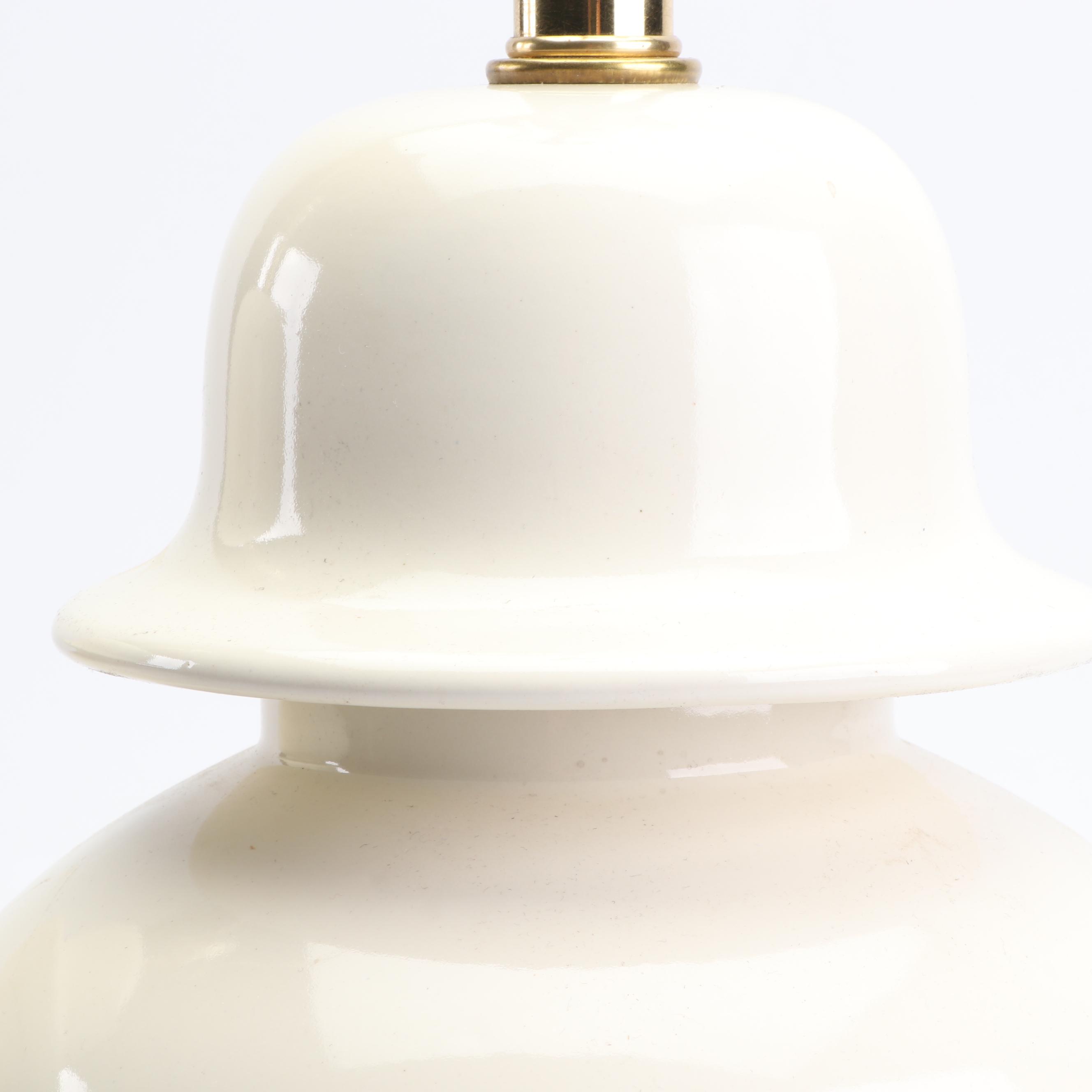 Tyndale Lamps of Chicago Ceramic and Brass Urn Table Lamps, Late 20th Century