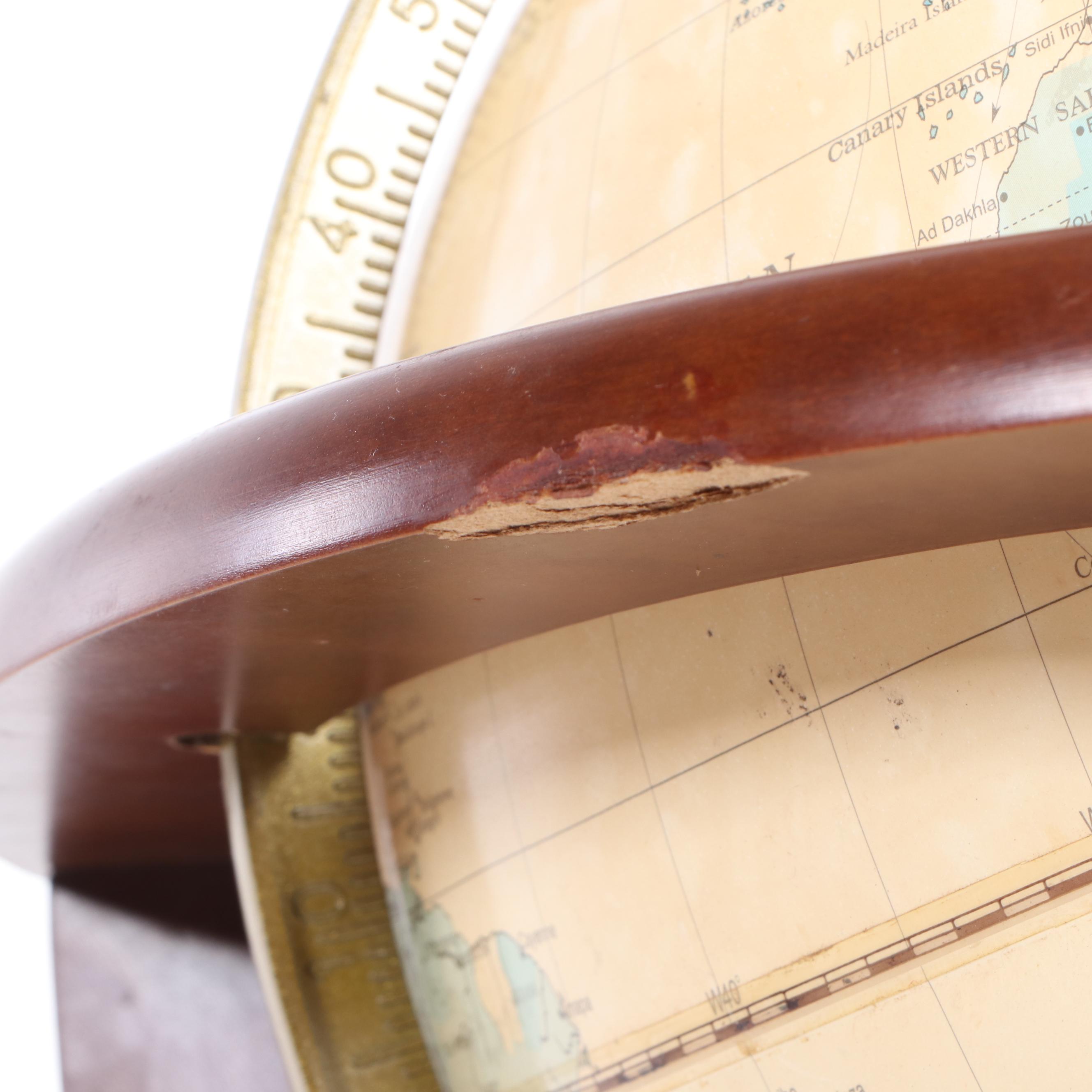 Fucashun World Globe in Wooden Floor Stand