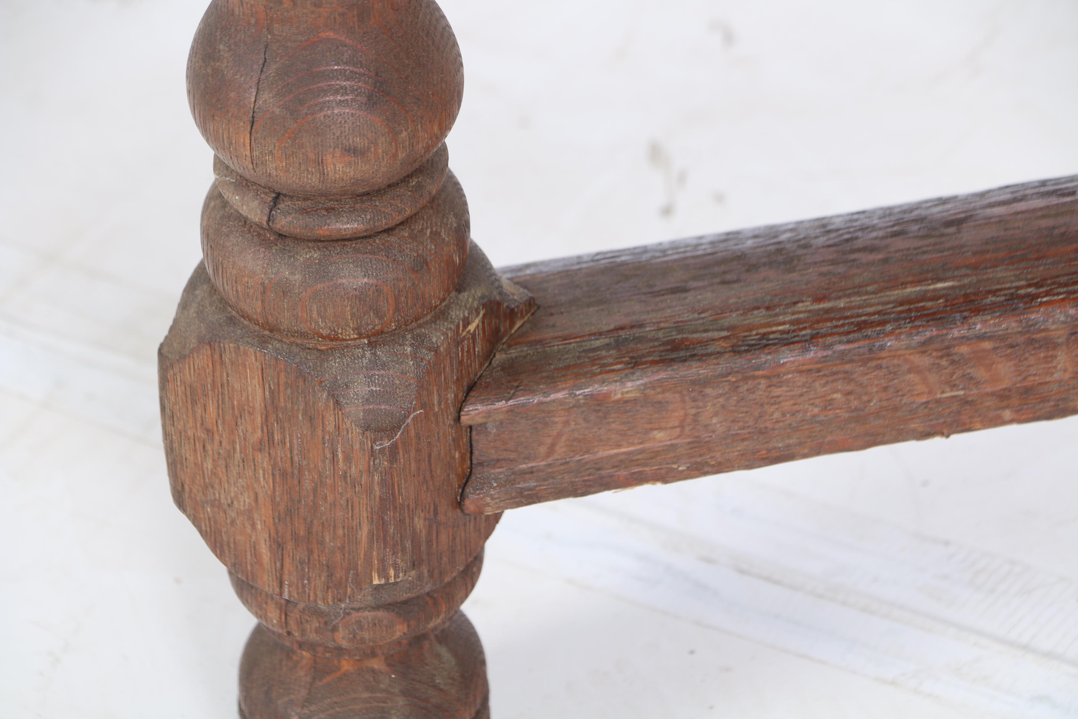 Jacobean Style Oak Draw Leaf Dining Set by Sligh Furniture Co., Early 20th Cent.