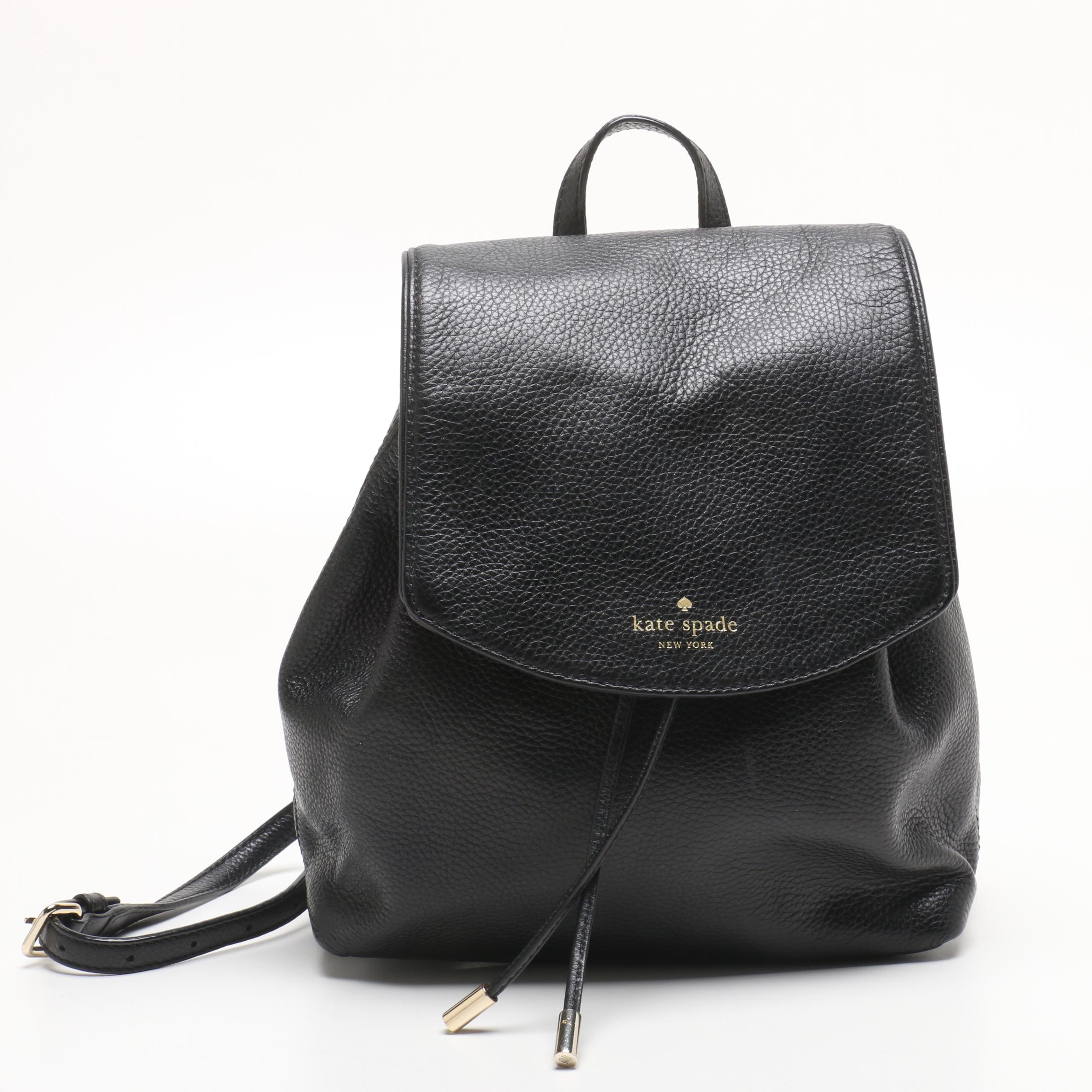 Kate Spade Black Leather Mini Backpack and Tory Burch Chevron Pattern Crossbody