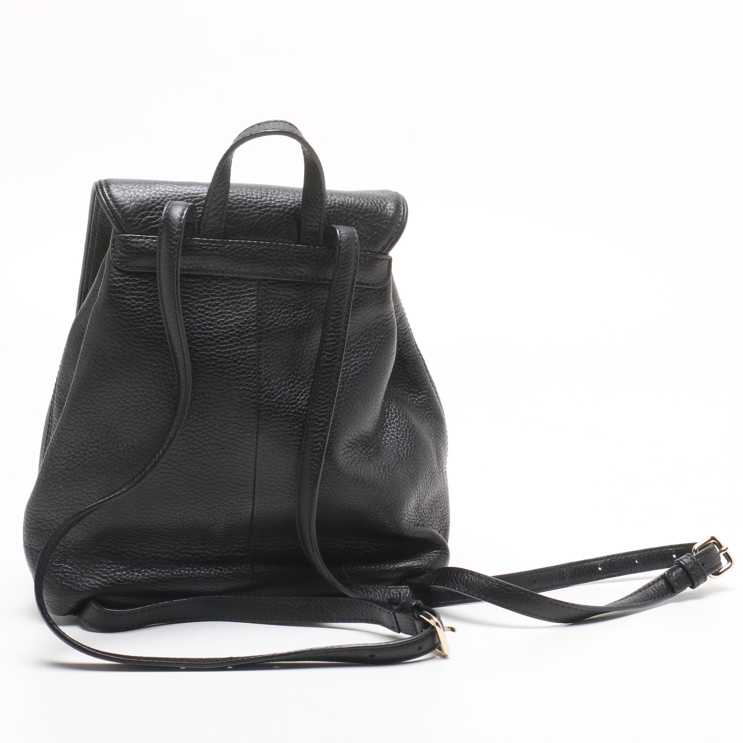 Kate Spade Black Leather Mini Backpack and Tory Burch Chevron Pattern Crossbody