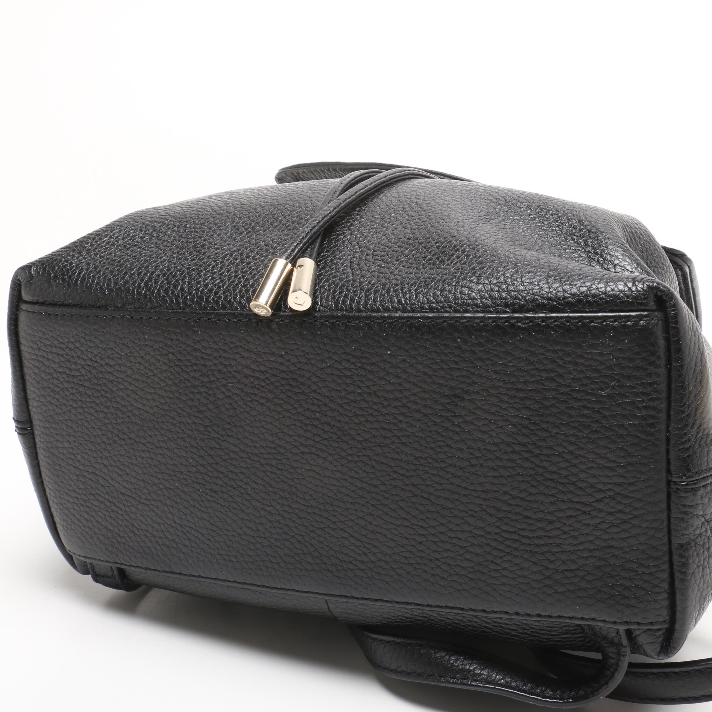 Kate Spade Black Leather Mini Backpack and Tory Burch Chevron Pattern Crossbody