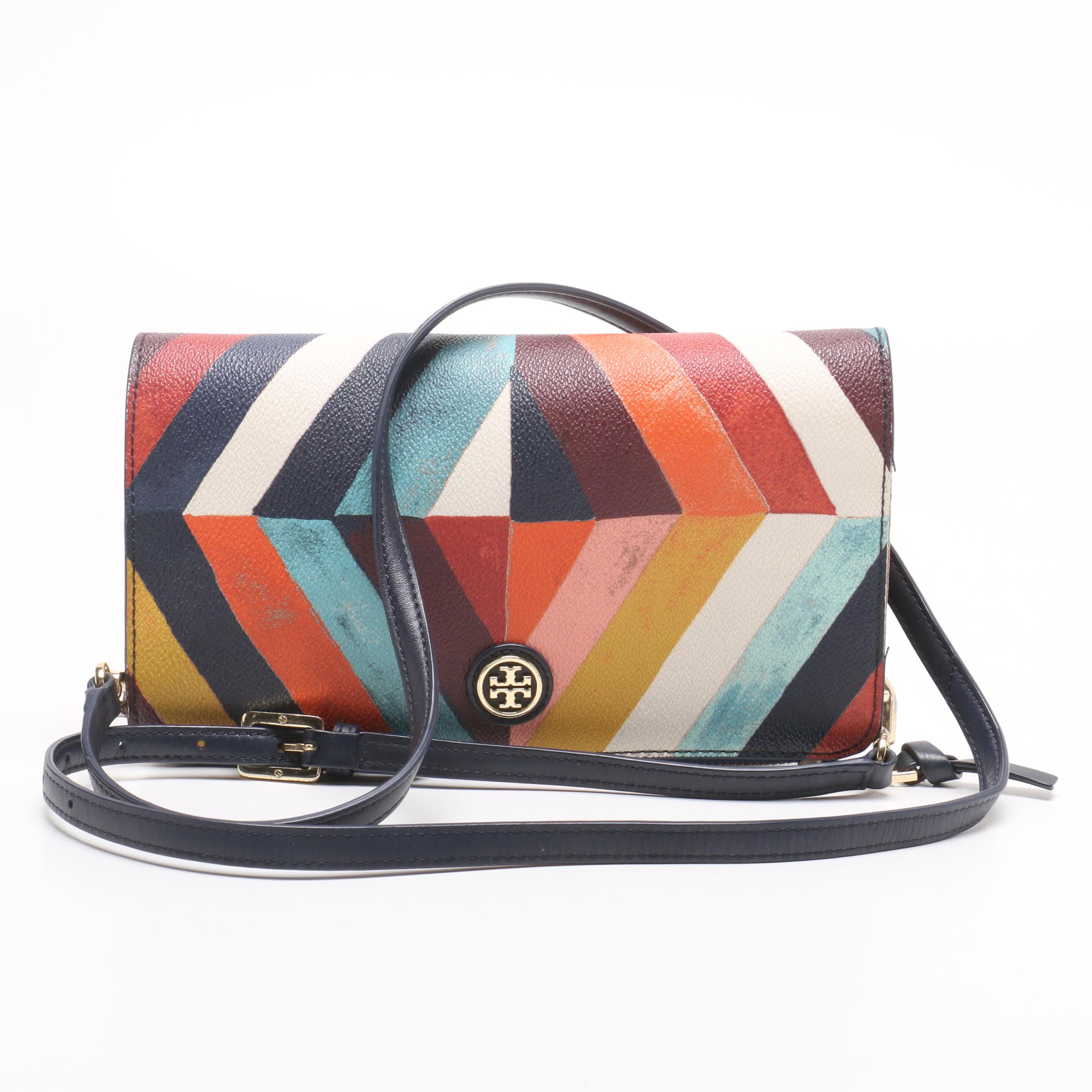 Kate Spade Black Leather Mini Backpack and Tory Burch Chevron Pattern Crossbody
