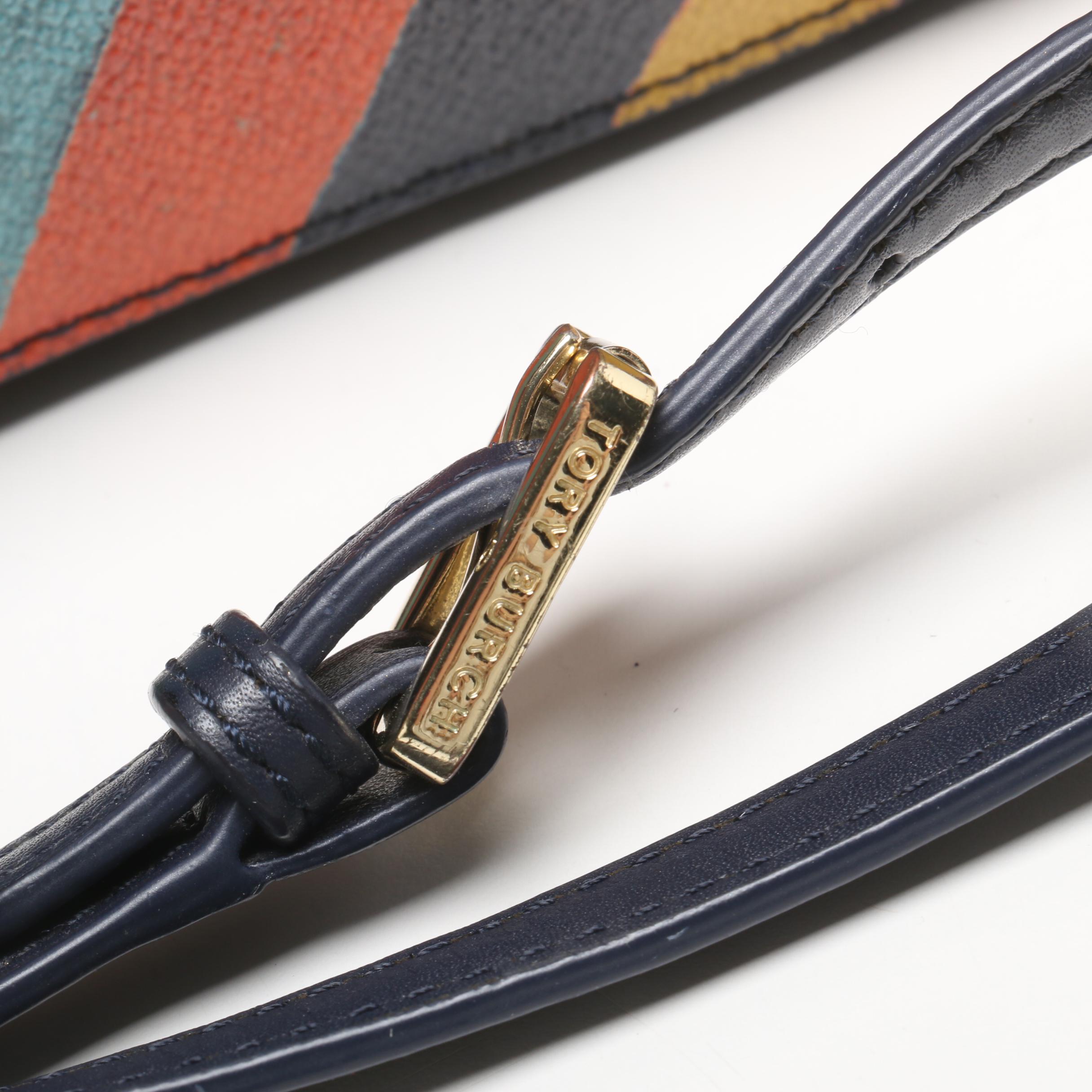 Kate Spade Black Leather Mini Backpack and Tory Burch Chevron Pattern Crossbody