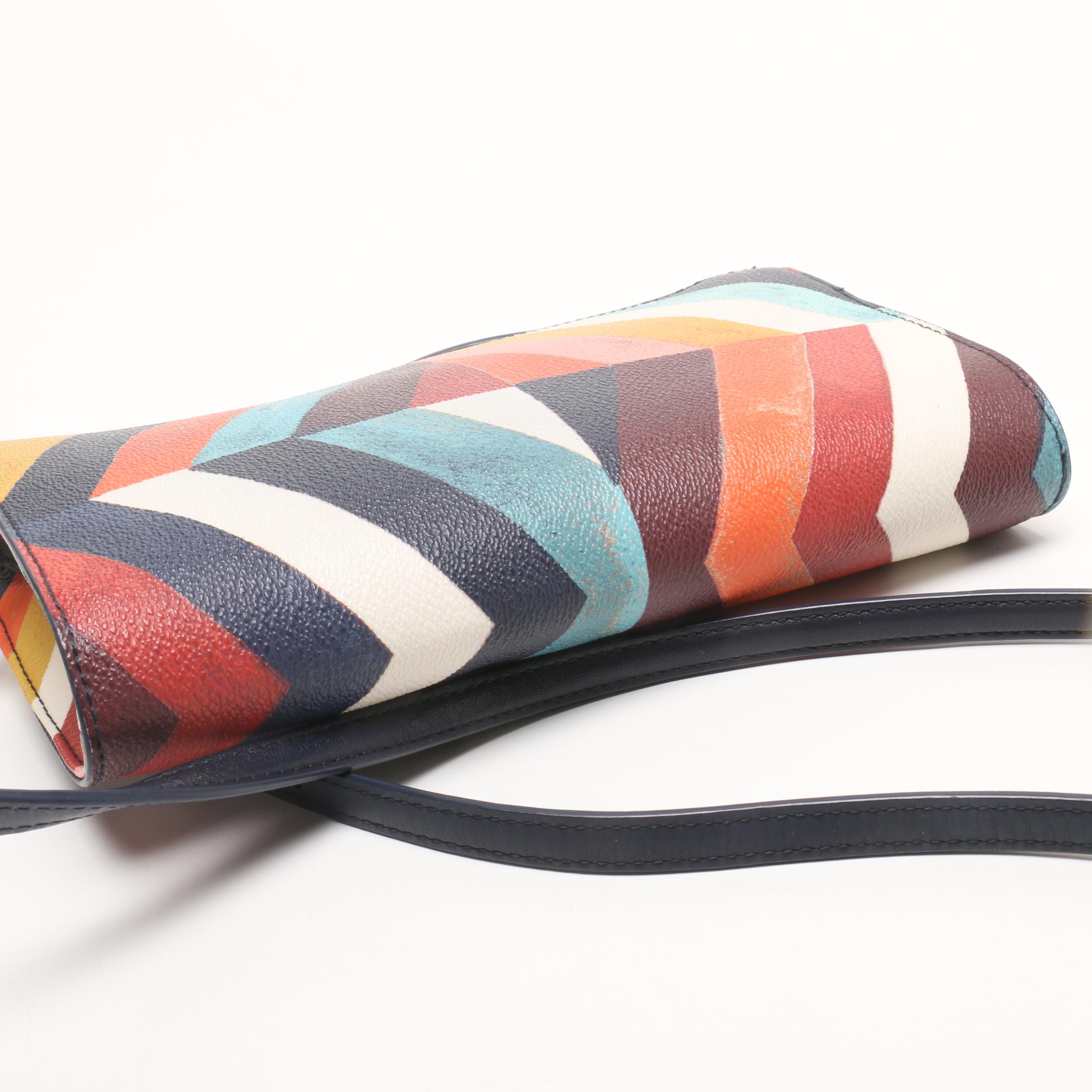 Kate Spade Black Leather Mini Backpack and Tory Burch Chevron Pattern Crossbody