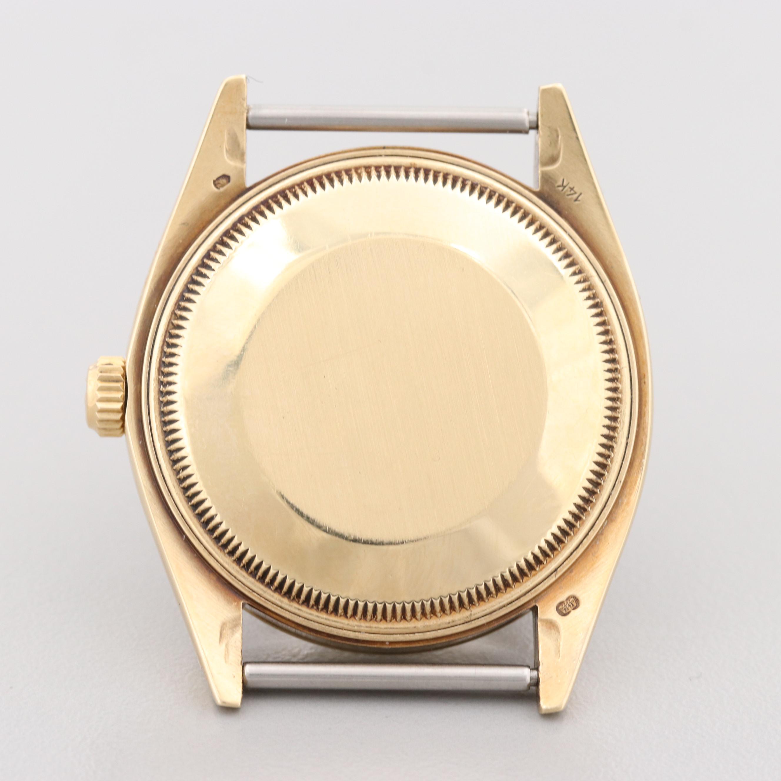 Rolex 14K Yellow Gold Watch With Diamond Dial, 1978