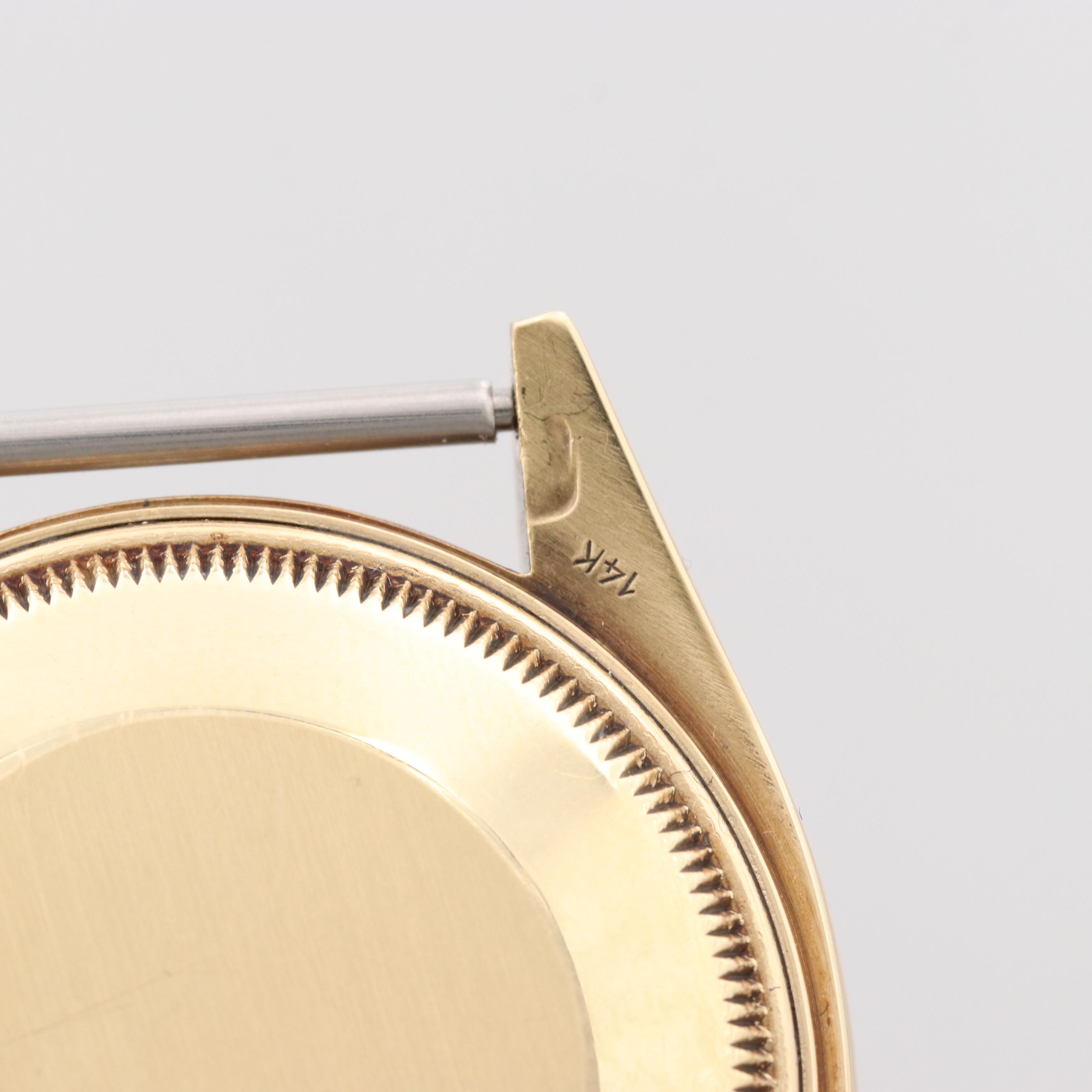 Rolex 14K Yellow Gold Watch With Diamond Dial, 1978