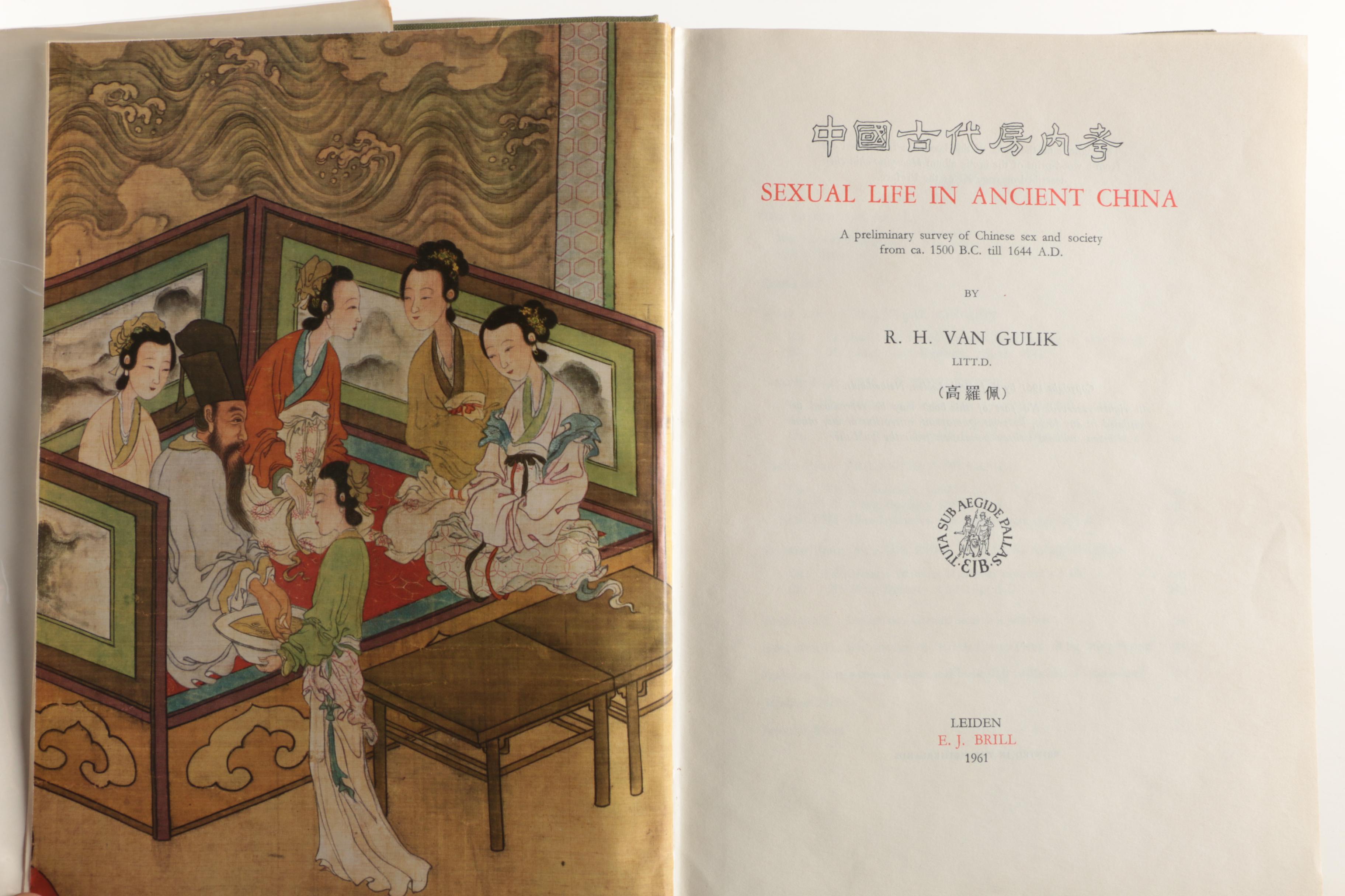 First Edition "Sexual Life in Ancient China" by R.H. Van Gulik