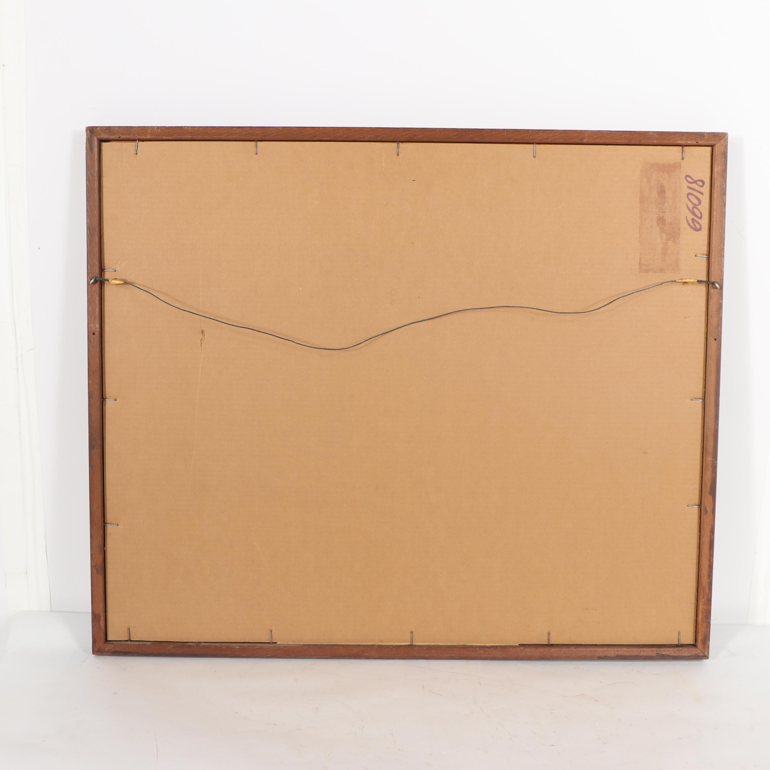 A. C. Gentry 1981 Watercolor Painting of Landscape with Ducks