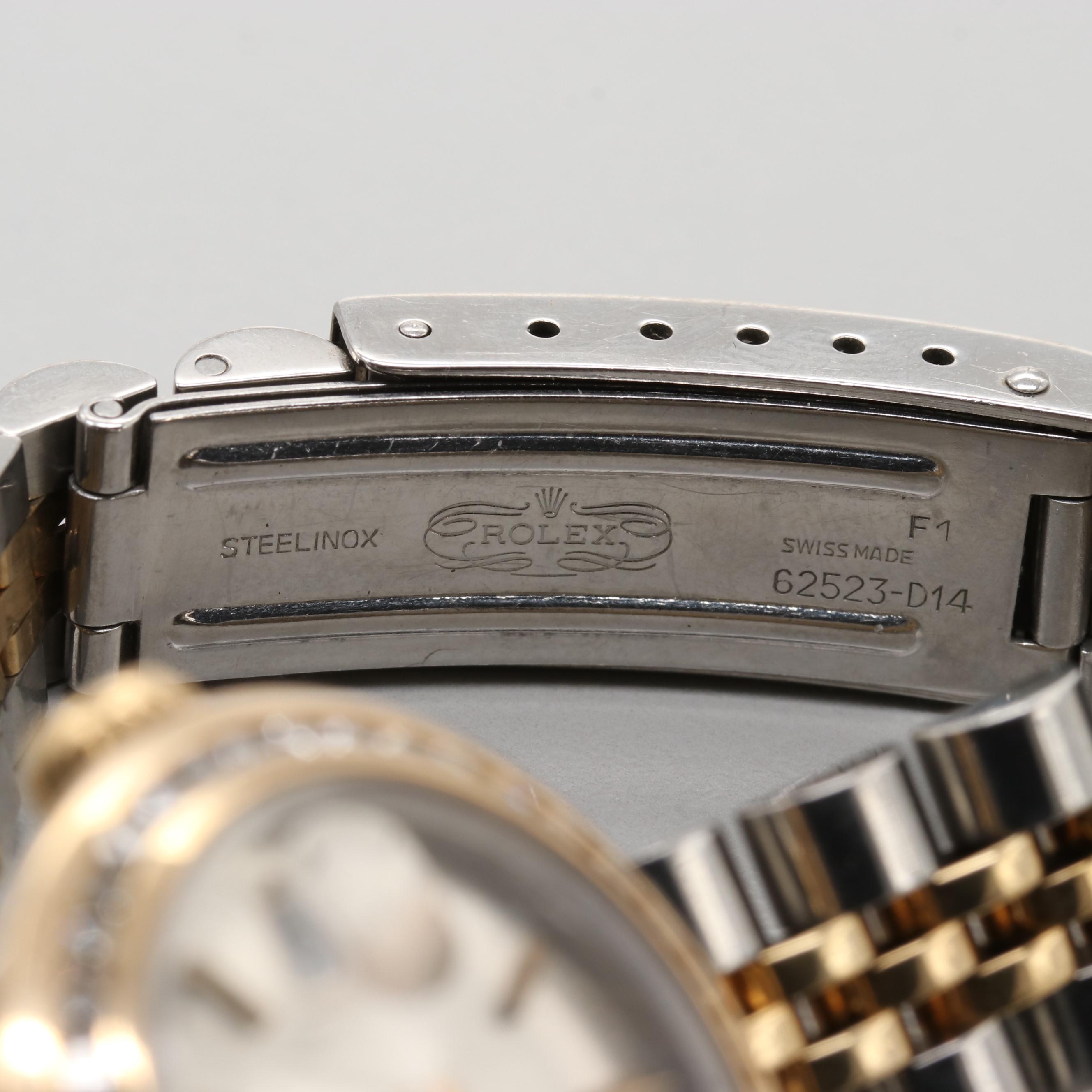 Rolex Stainless Steel and 14K Yellow Gold Diamond Watch, 1979