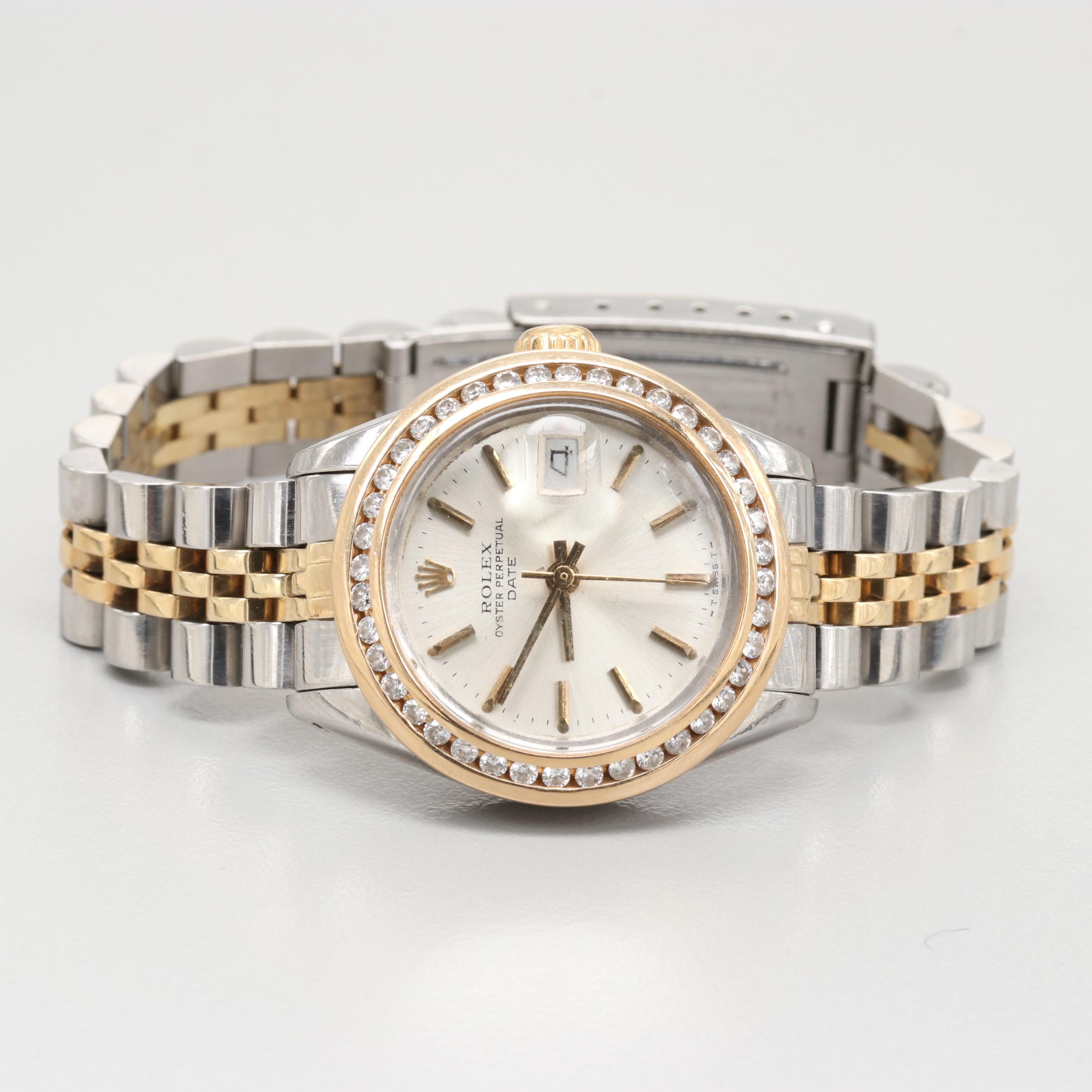 Rolex Stainless Steel and 14K Yellow Gold Diamond Watch, 1979