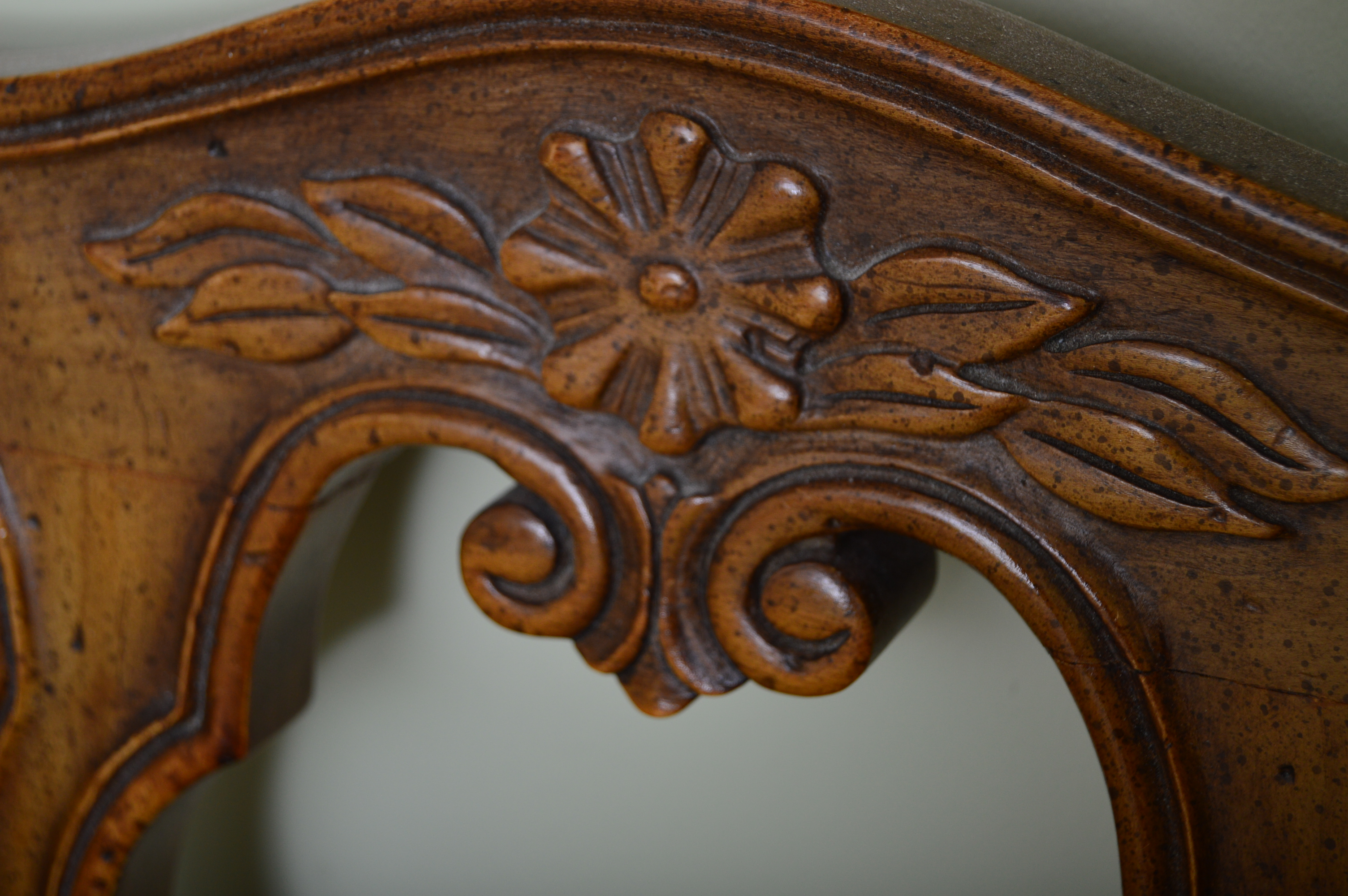 Henredon French Provincial Style King-Sized Headboard with Bed Coverlet Set