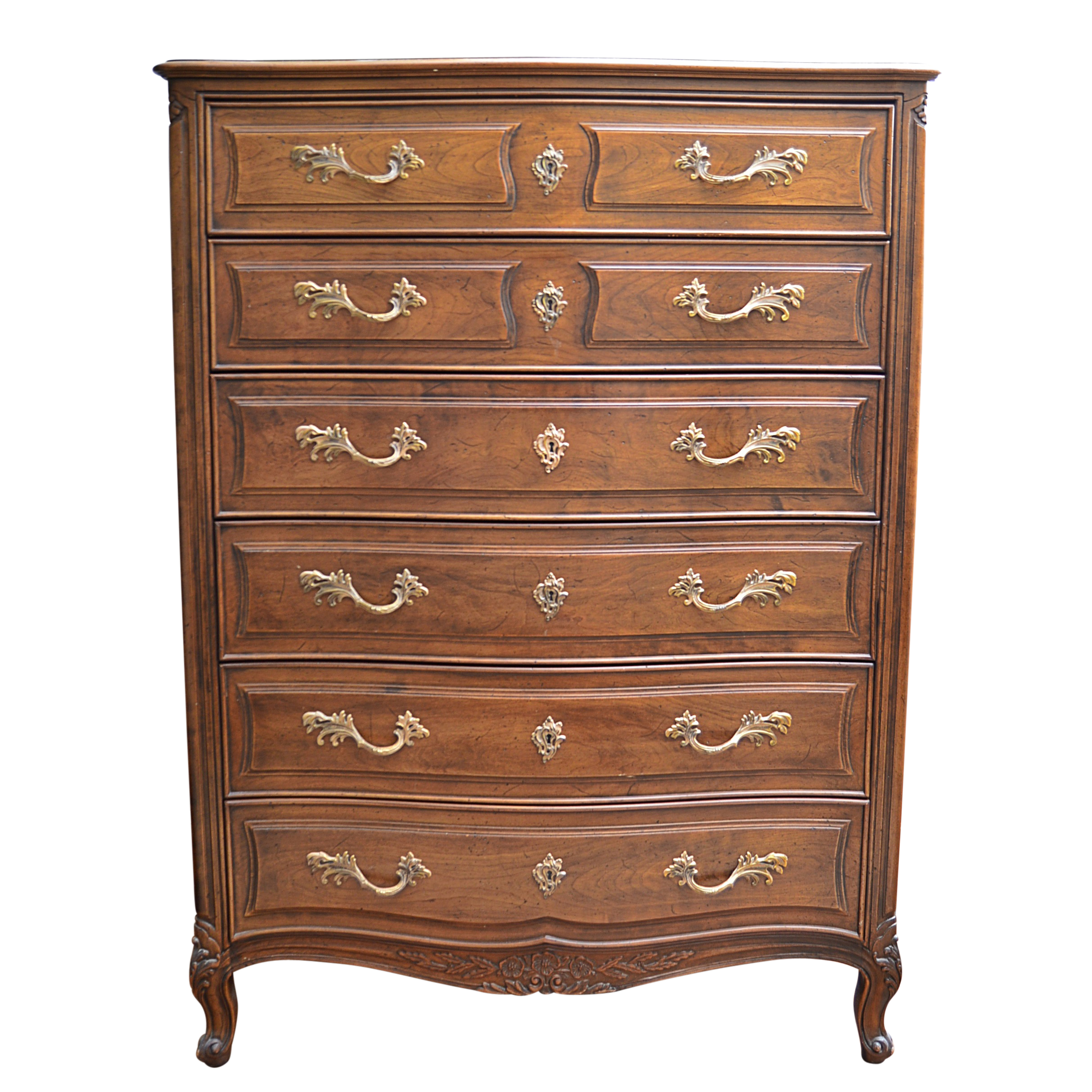 Henredon French Provincial Style "Custom Folio Two" Six-Drawer Chest