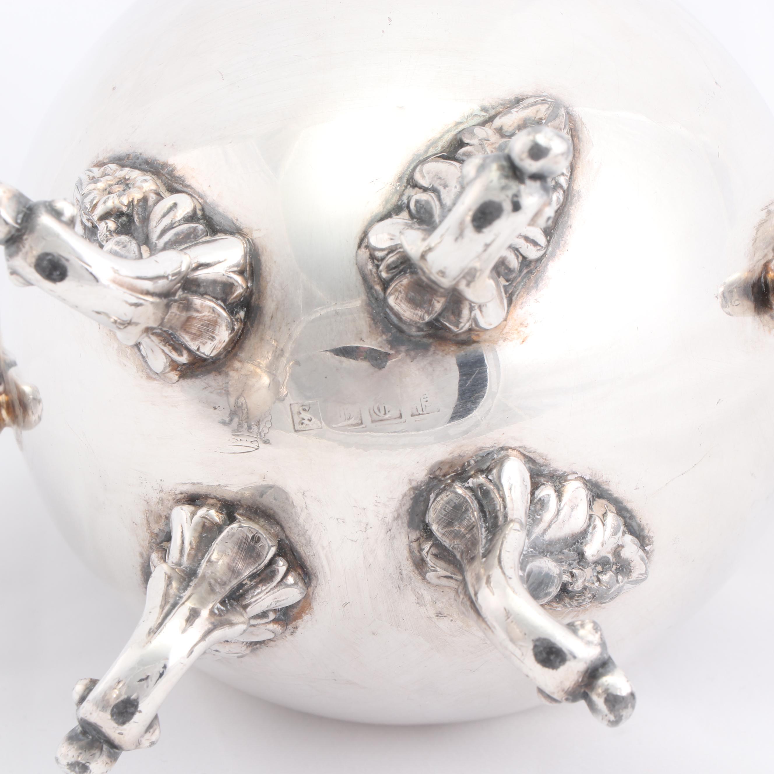 Goldfelder Silver Co. Silver Plate Tea and Coffee Service Set, Mid-Century