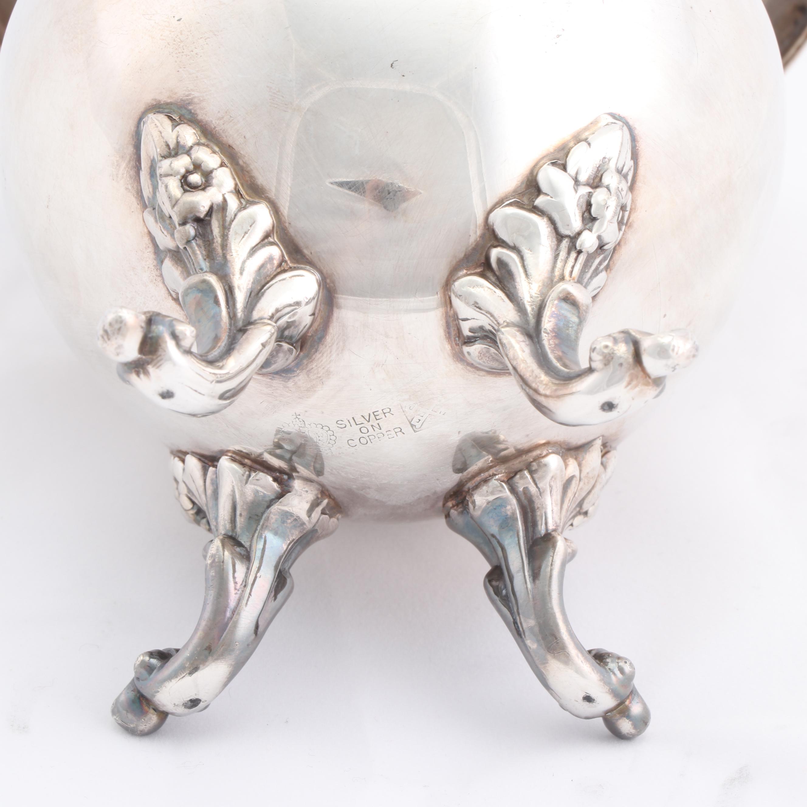 Goldfelder Silver Co. Silver Plate Tea and Coffee Service Set, Mid-Century