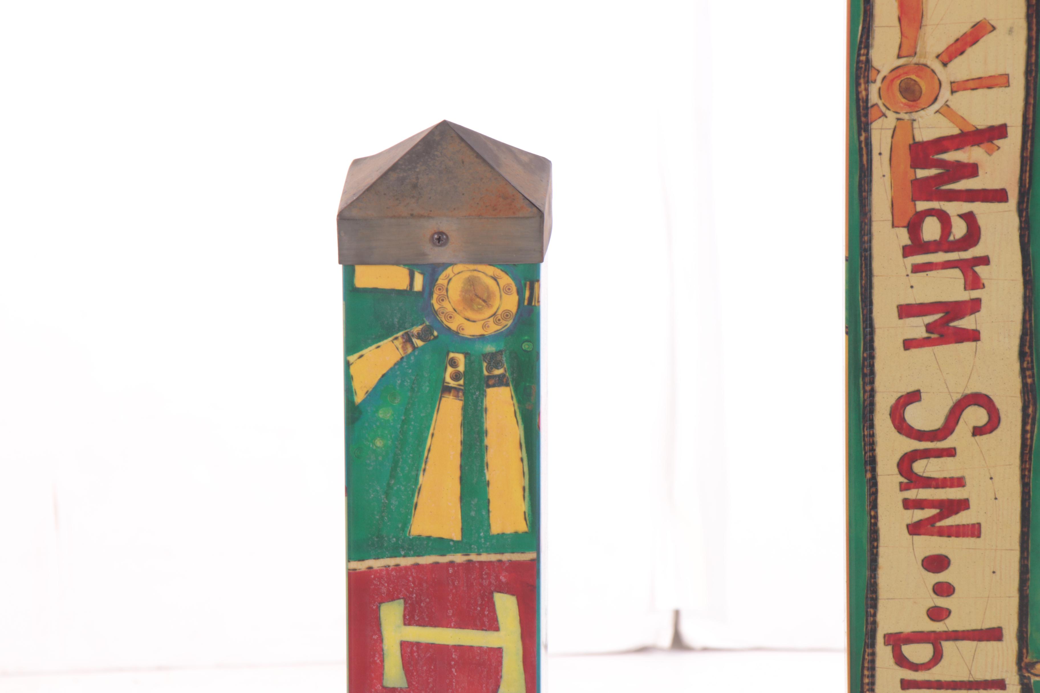 Studio M Garden Art Poles Featuring "Feed the Birds" and "Plant Happiness"