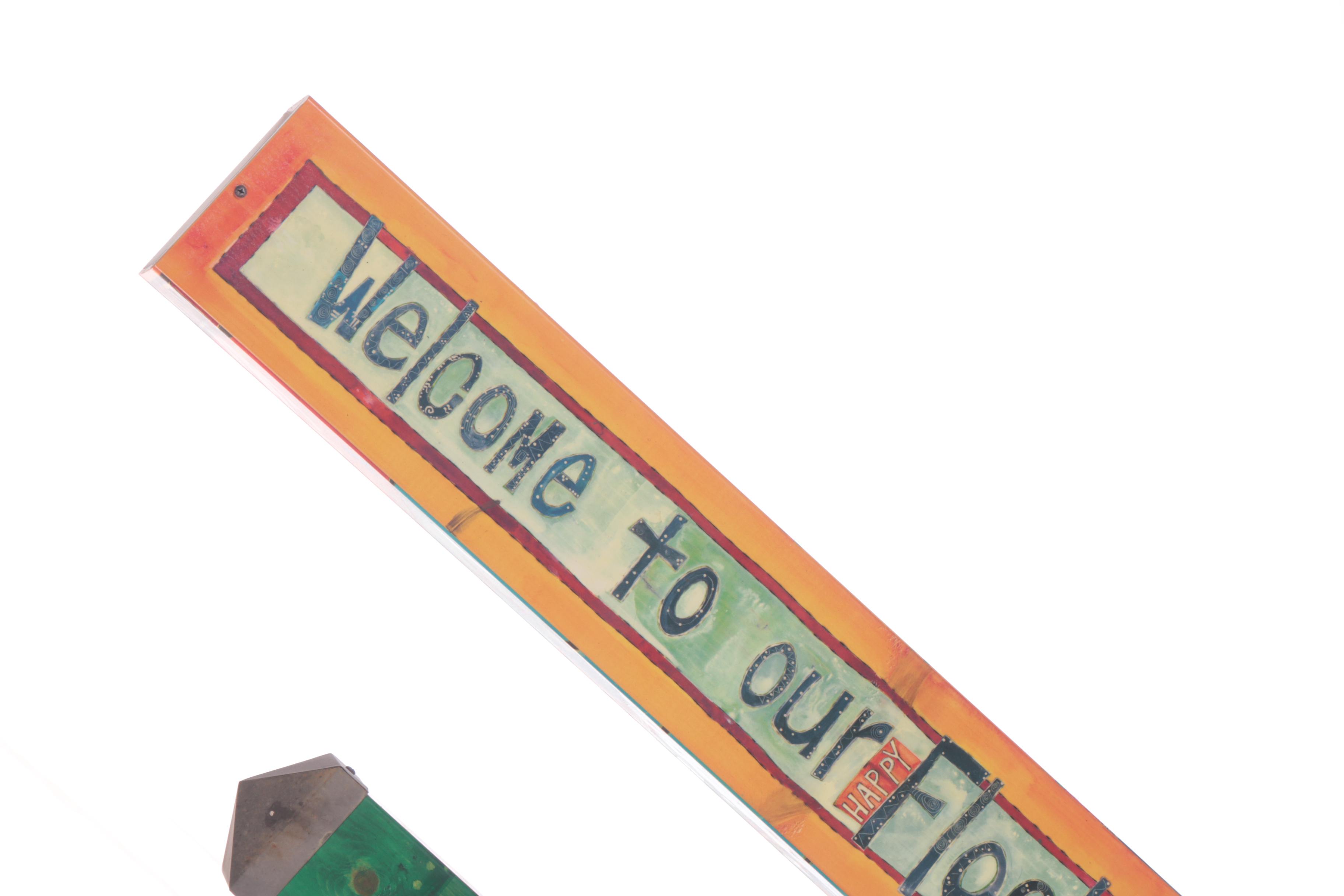 Studio M Garden Art Poles Featuring "Feed the Birds" and "Plant Happiness"