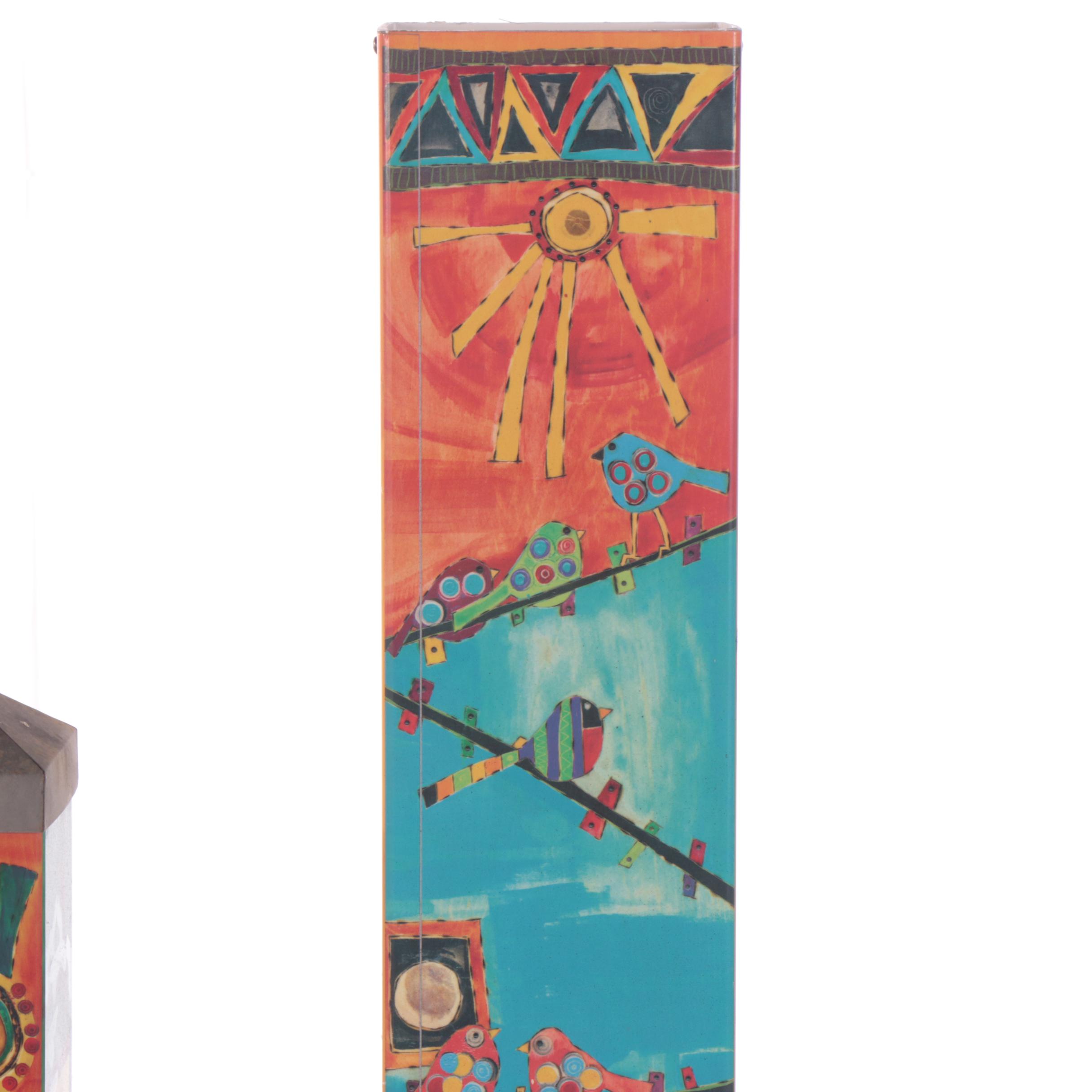 Studio M Garden Art Poles Featuring "Feed the Birds" and "Plant Happiness"