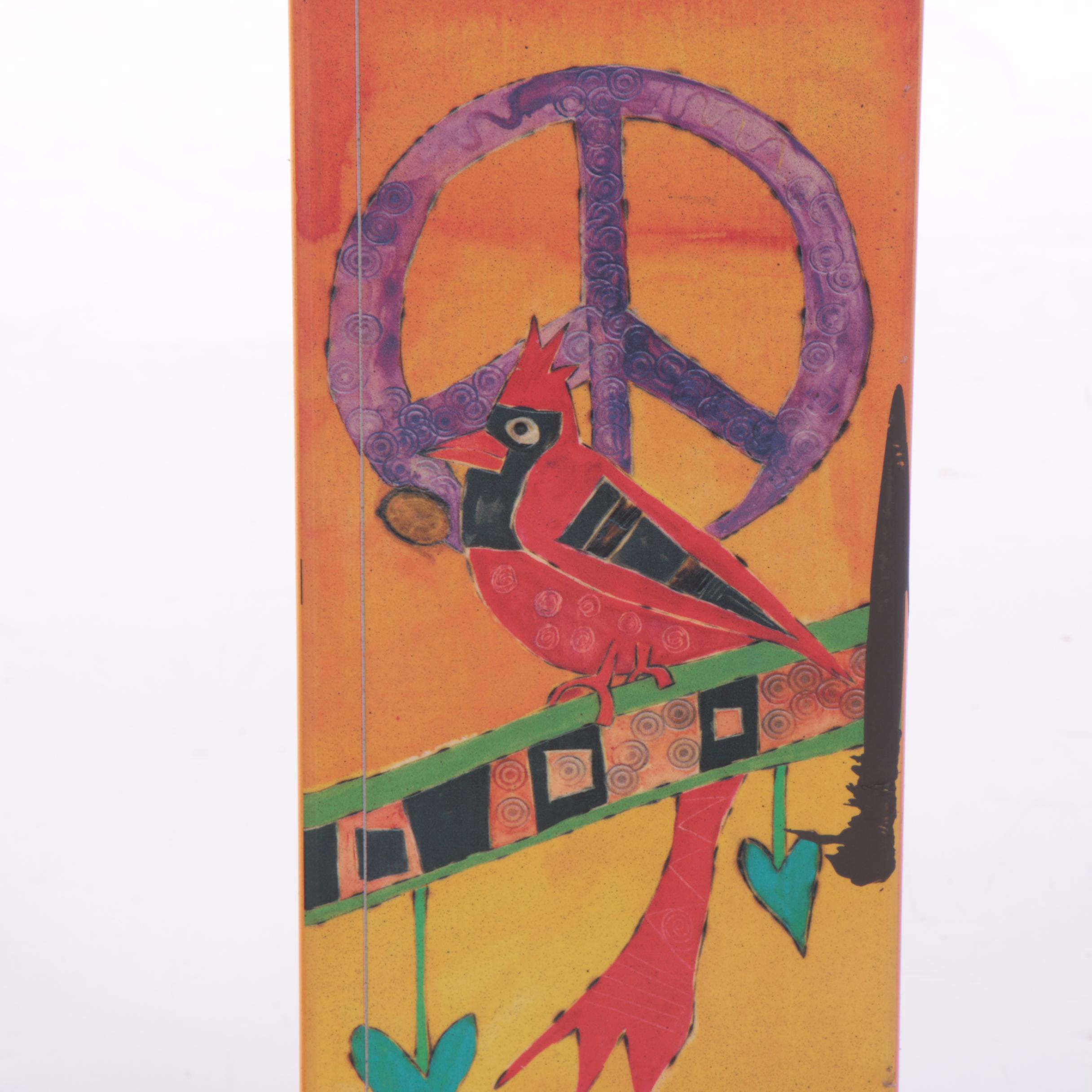 Studio M Garden Art Poles Featuring "Feed the Birds" and "Plant Happiness"