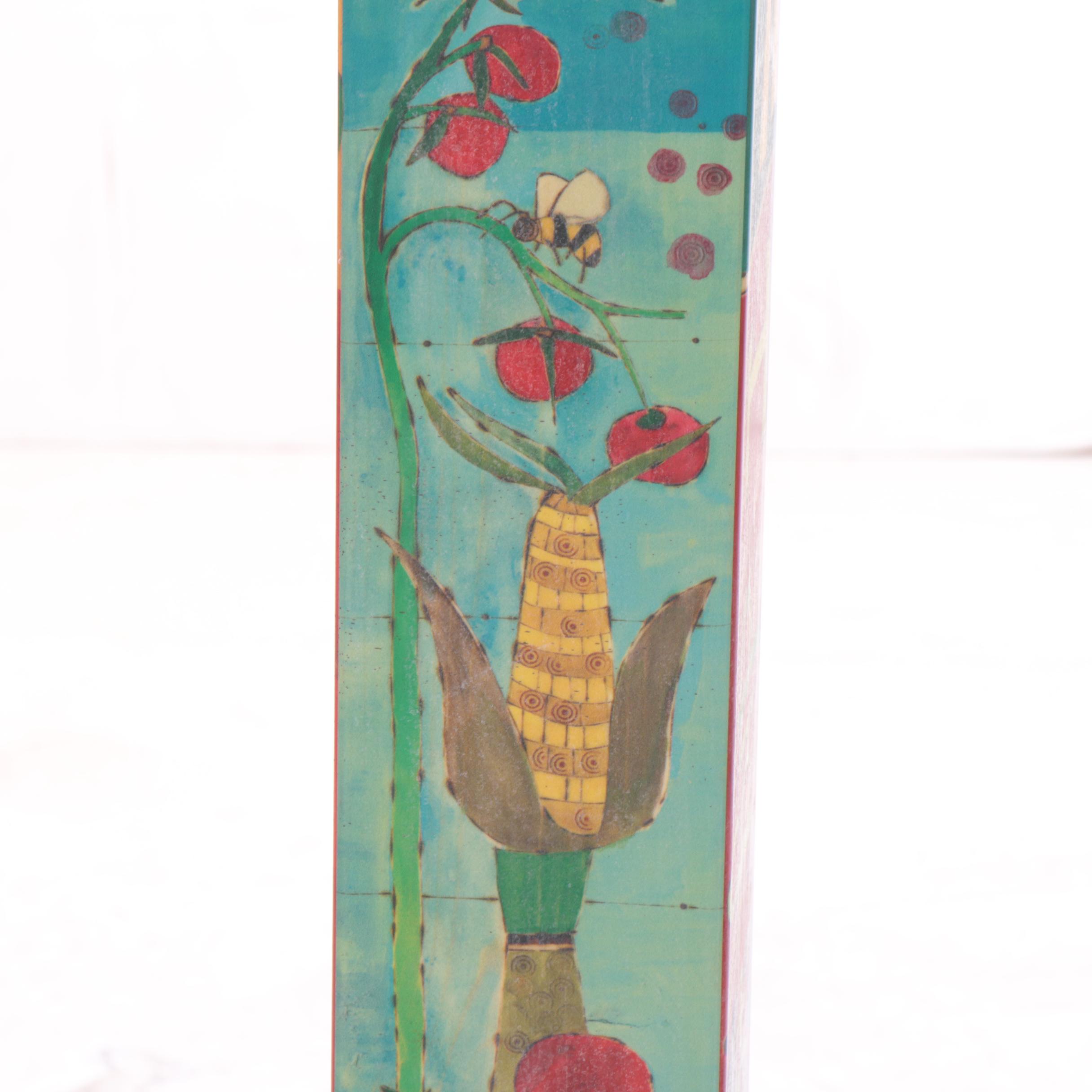 Studio M Garden Art Poles Featuring "Feed the Birds" and "Plant Happiness"