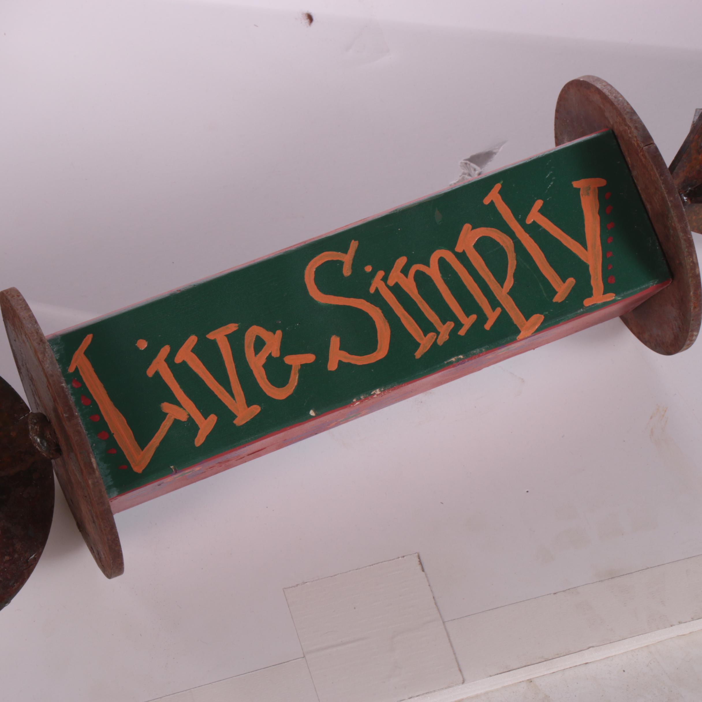 Studio M Garden Art Poles Featuring "Feed the Birds" and "Plant Happiness"