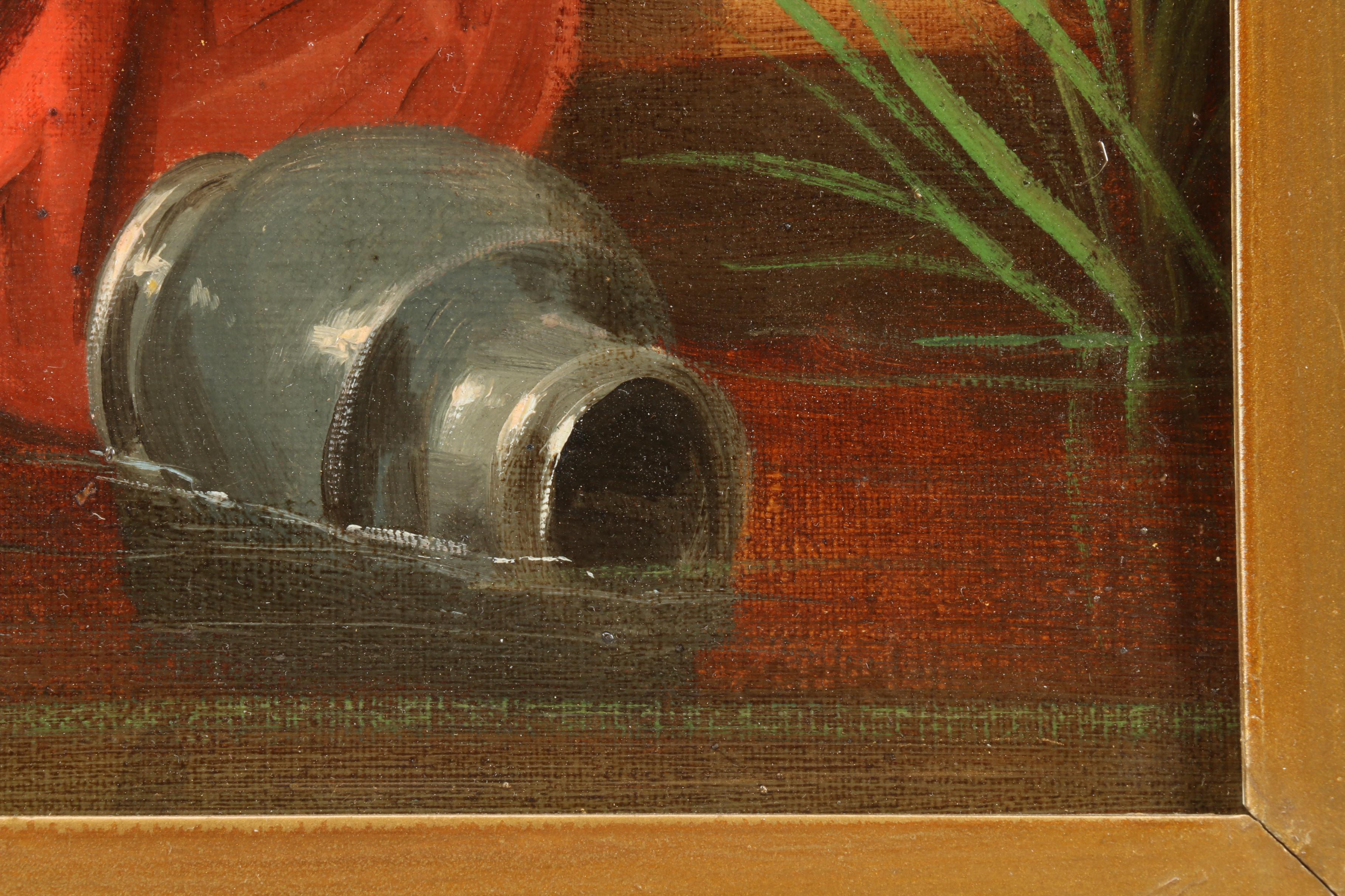 Circa 1870 Italian Romantic Genre Oil Painting