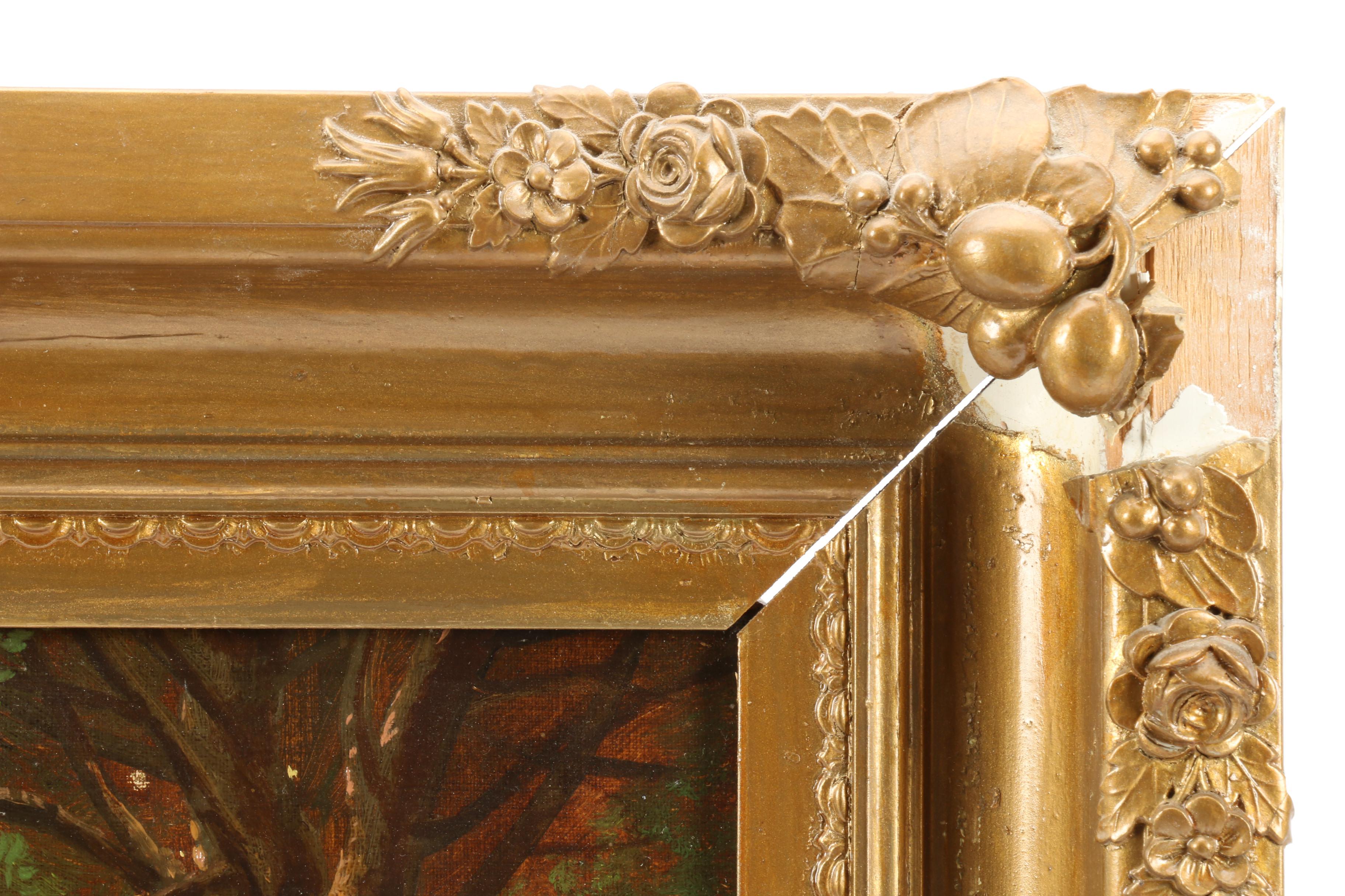 Circa 1870 Italian Romantic Genre Oil Painting