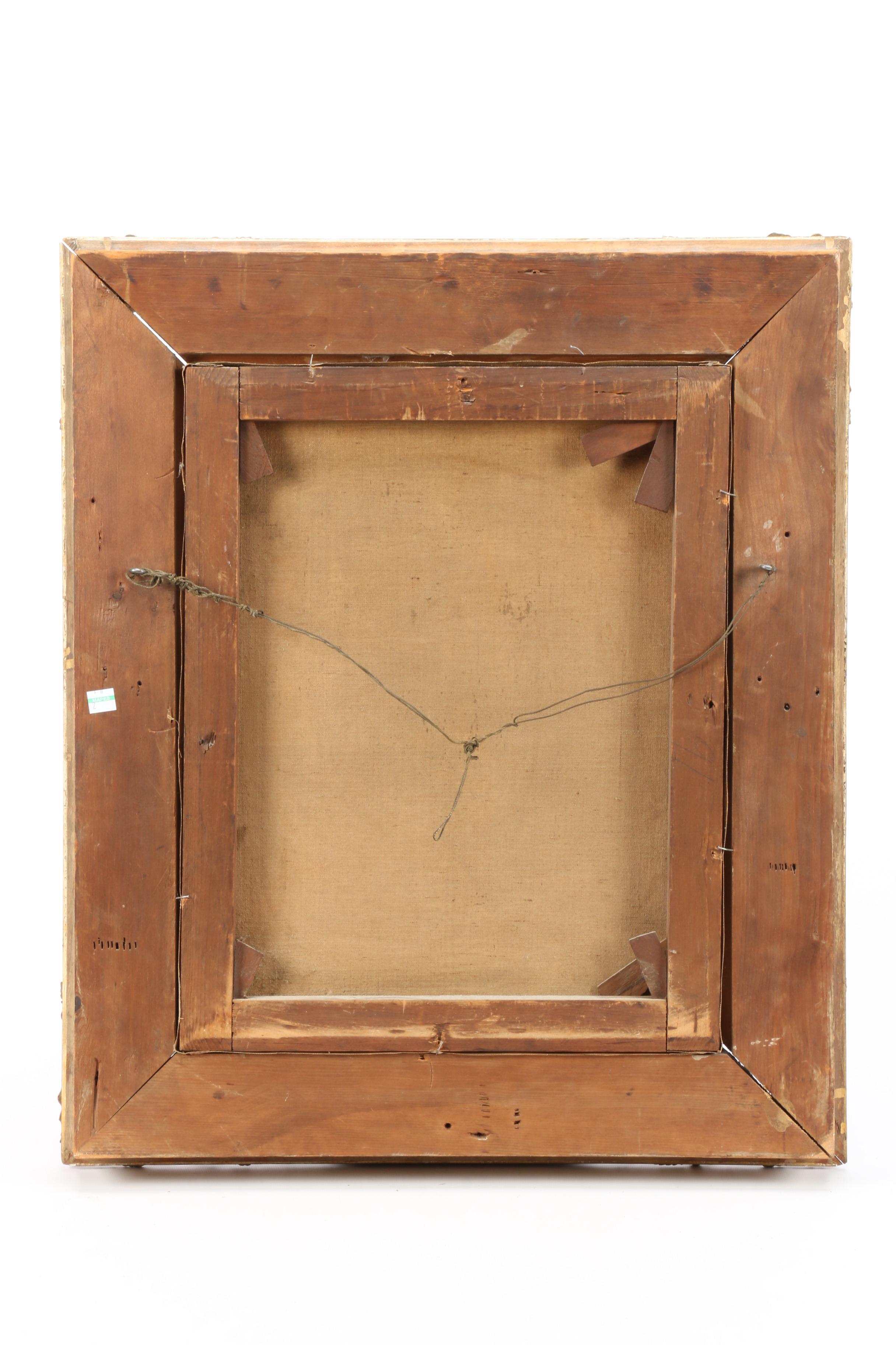 Circa 1870 Italian Romantic Genre Oil Painting