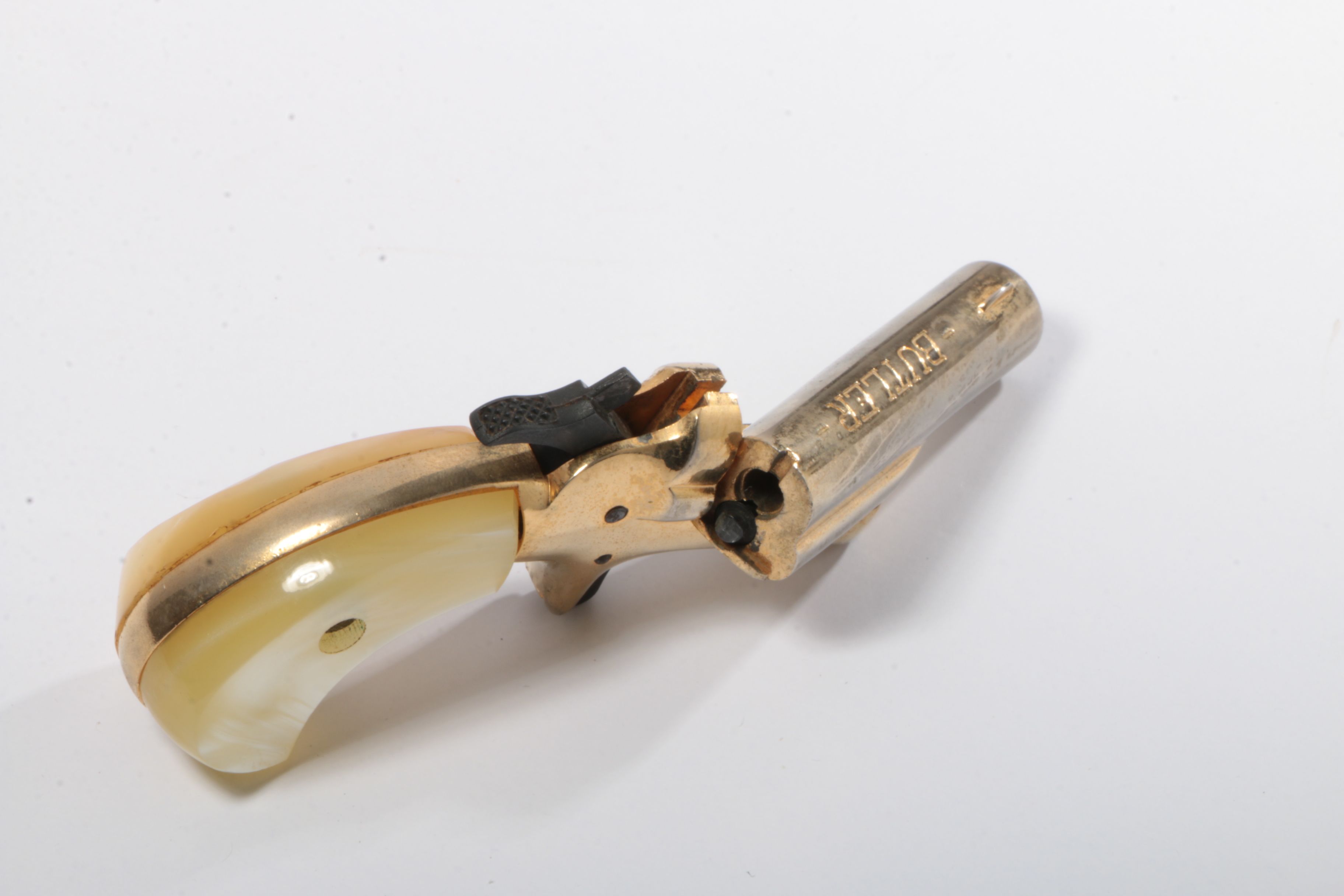 Pair of Butler Single Shot Derringer Type .22 Short Pistols in Presentation Case