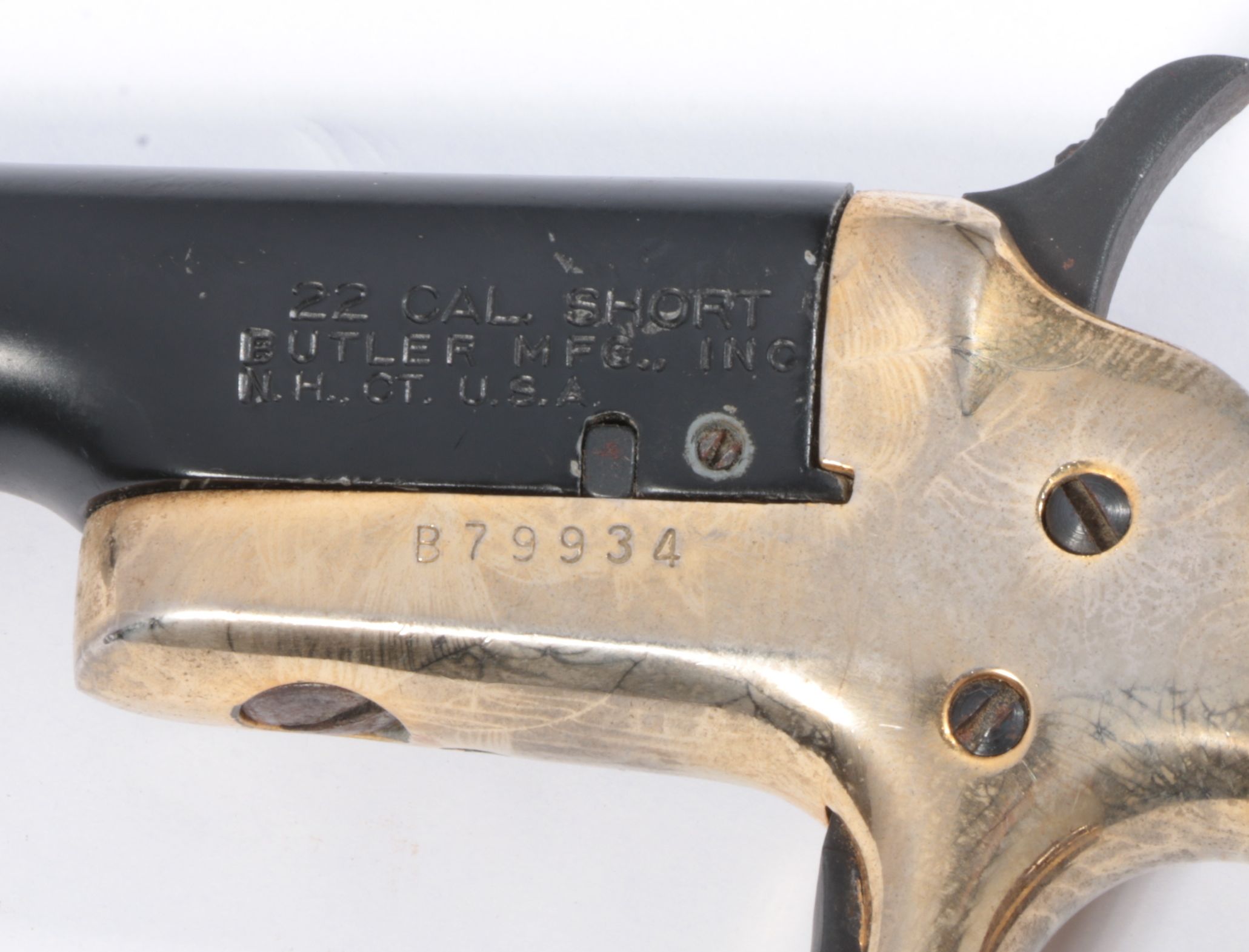 Pair of Butler Single Shot Derringer Type .22 Short Pistols in Presentation Case