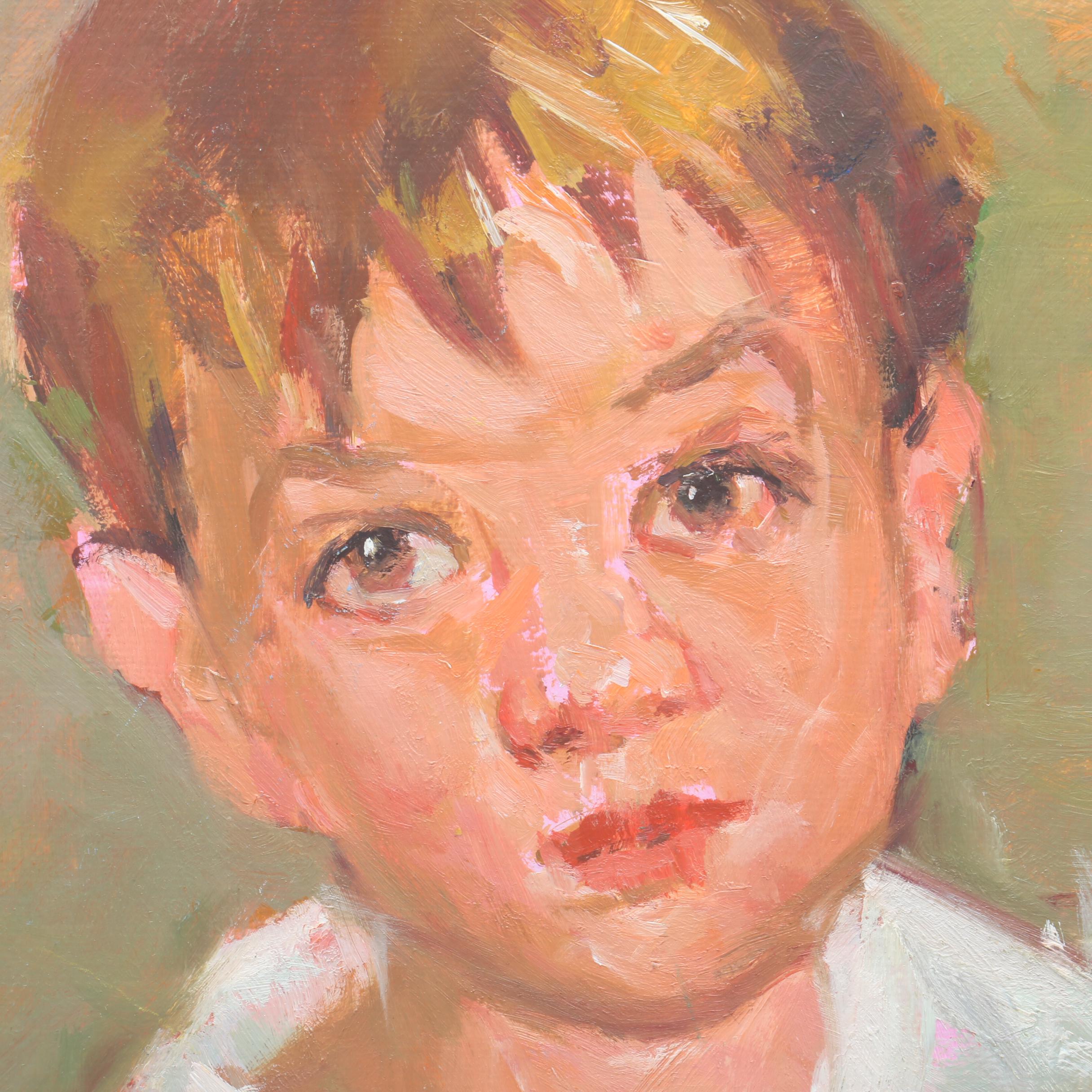 Mid-Century Alla Prima Oil Portrait Paintings