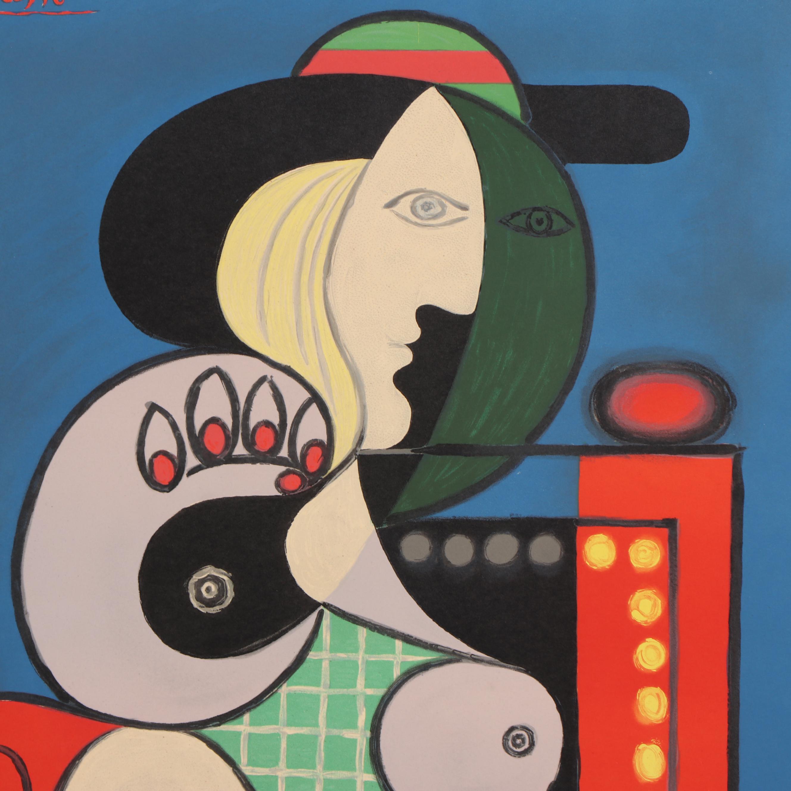 Henri Deschamps Lithograph after Pablo Picasso "Seated Woman With Wrist Watch"