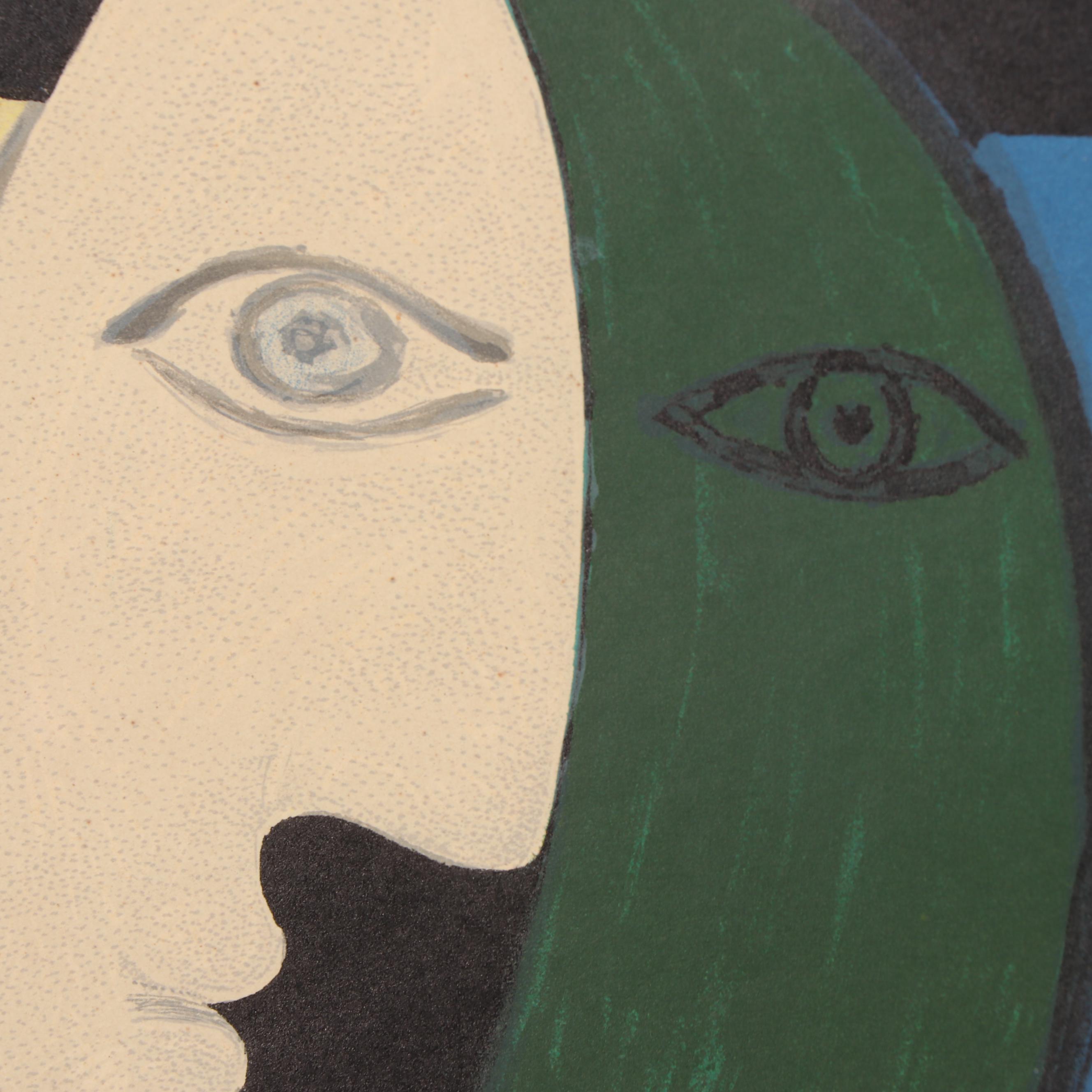 Henri Deschamps Lithograph after Pablo Picasso "Seated Woman With Wrist Watch"