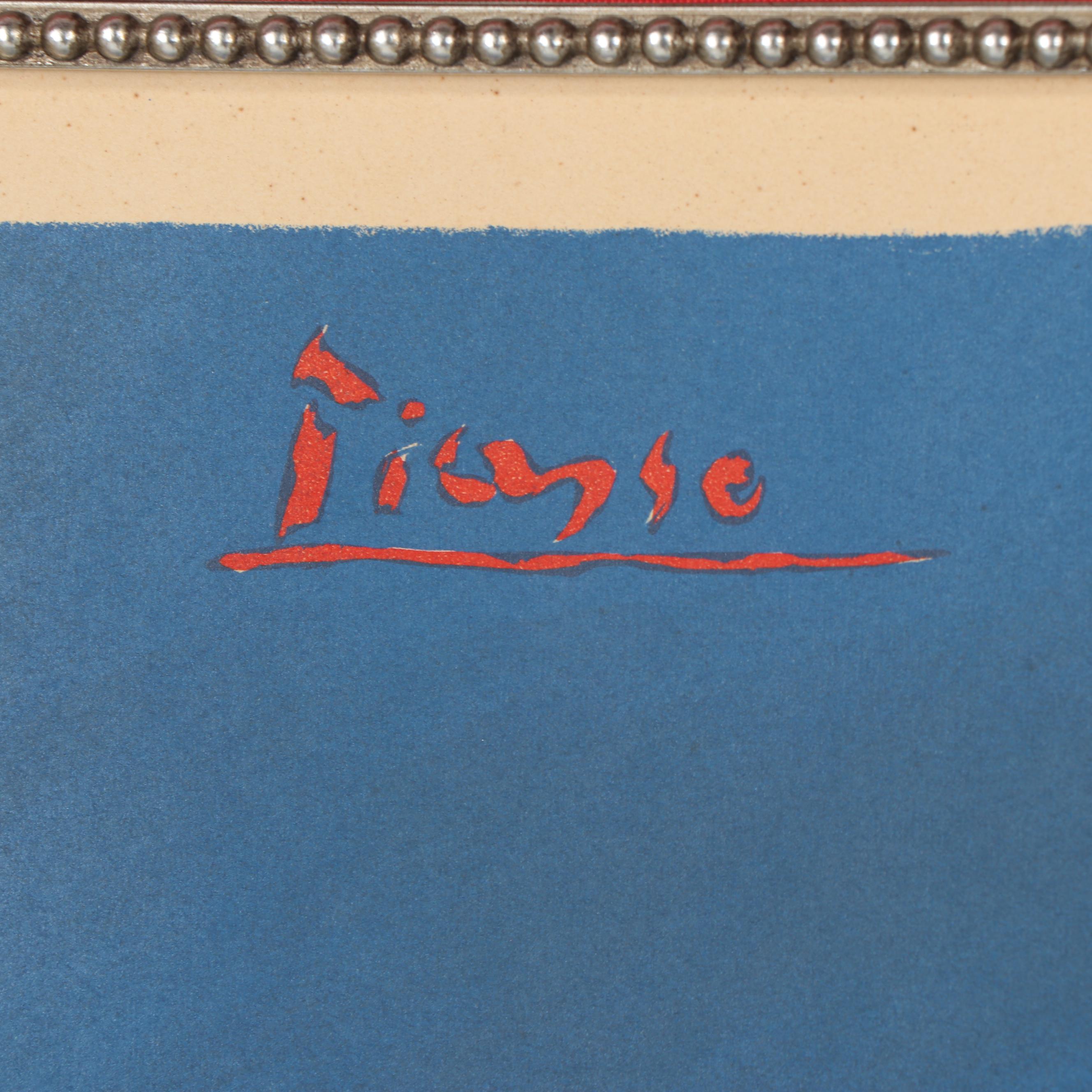 Henri Deschamps Lithograph after Pablo Picasso "Seated Woman With Wrist Watch"