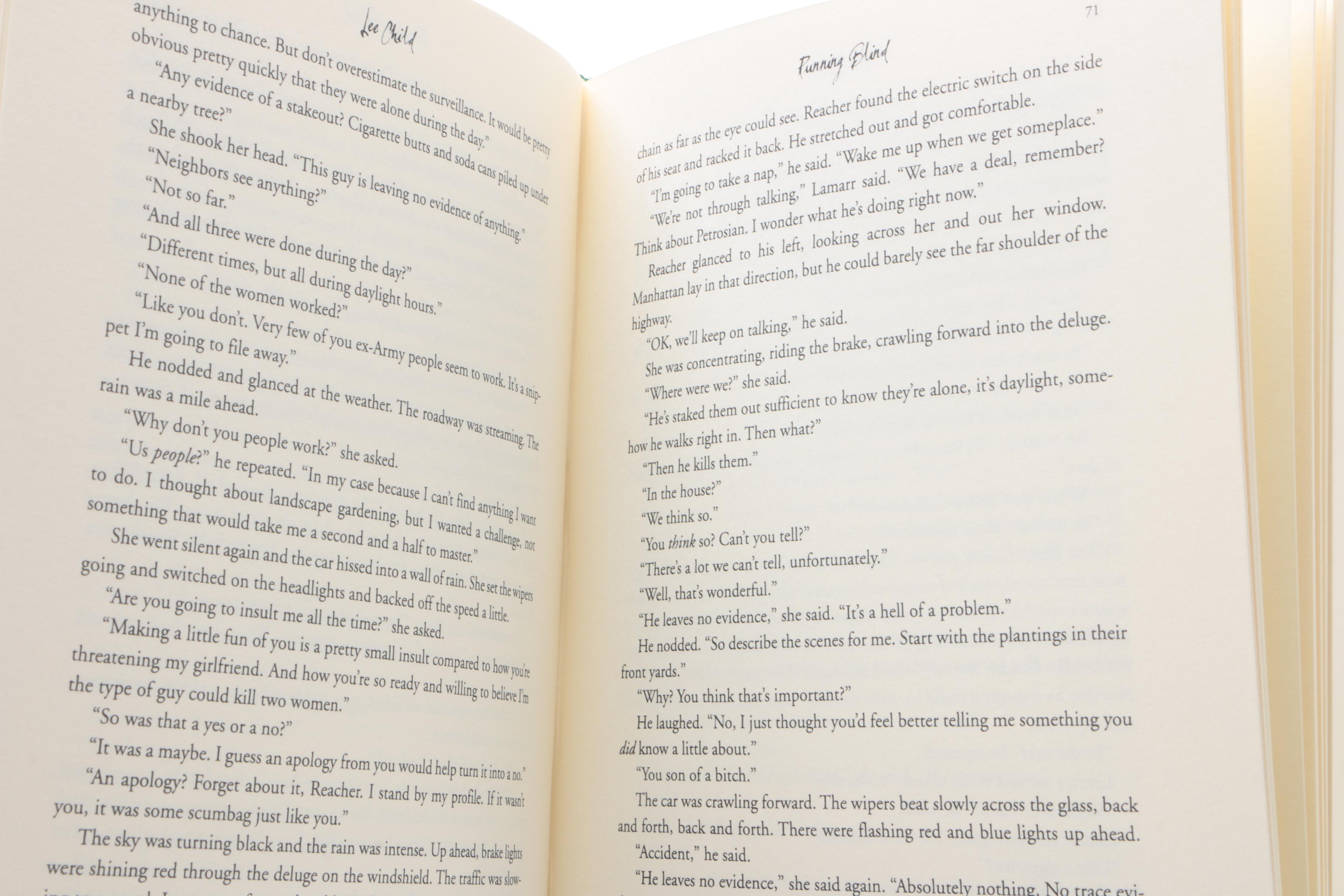 Signed Limited Edition Lee Child Books Published by The Mysterious Bookshop