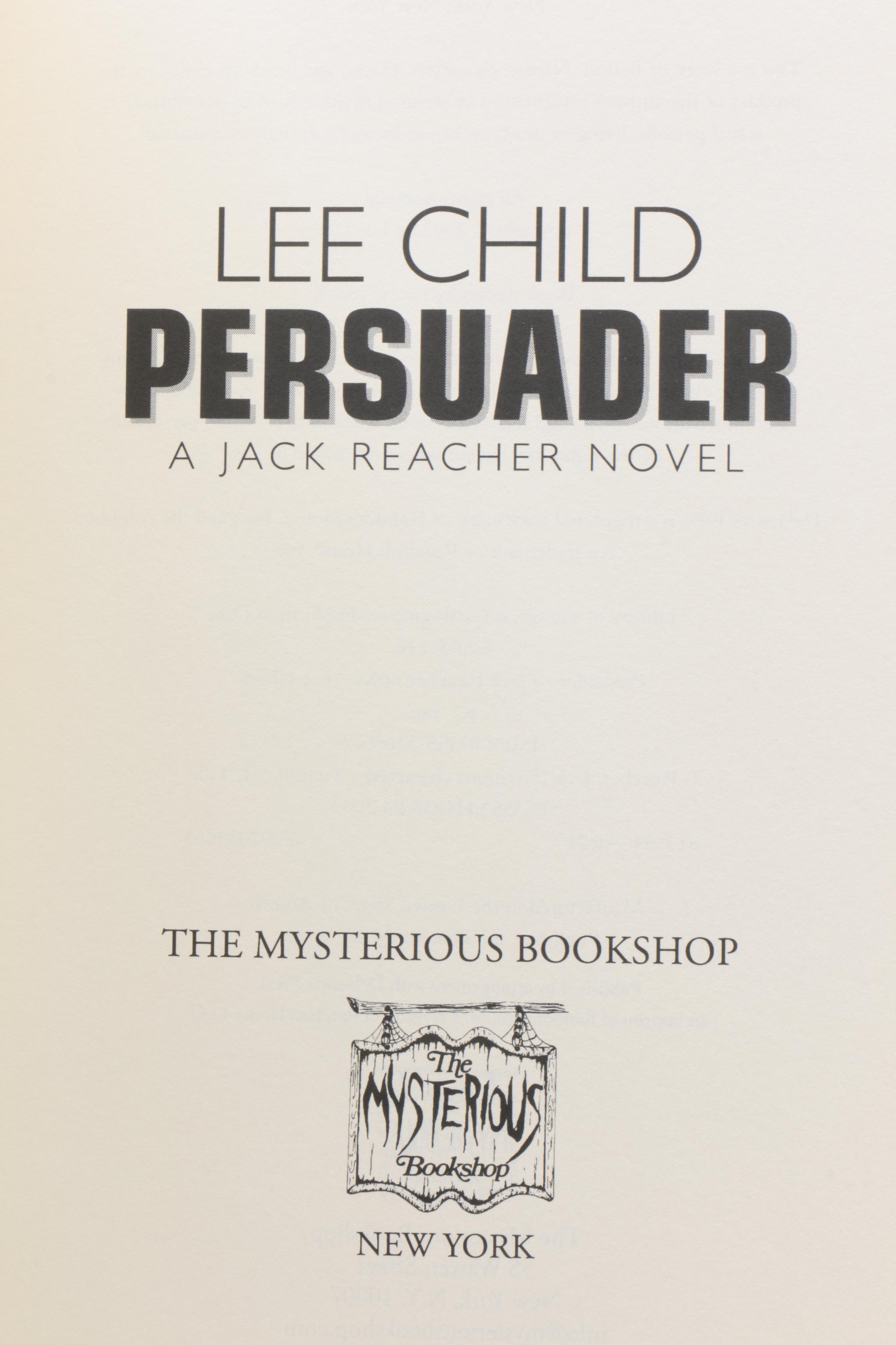 Signed Limited Edition Lee Child Books Published by The Mysterious Bookshop
