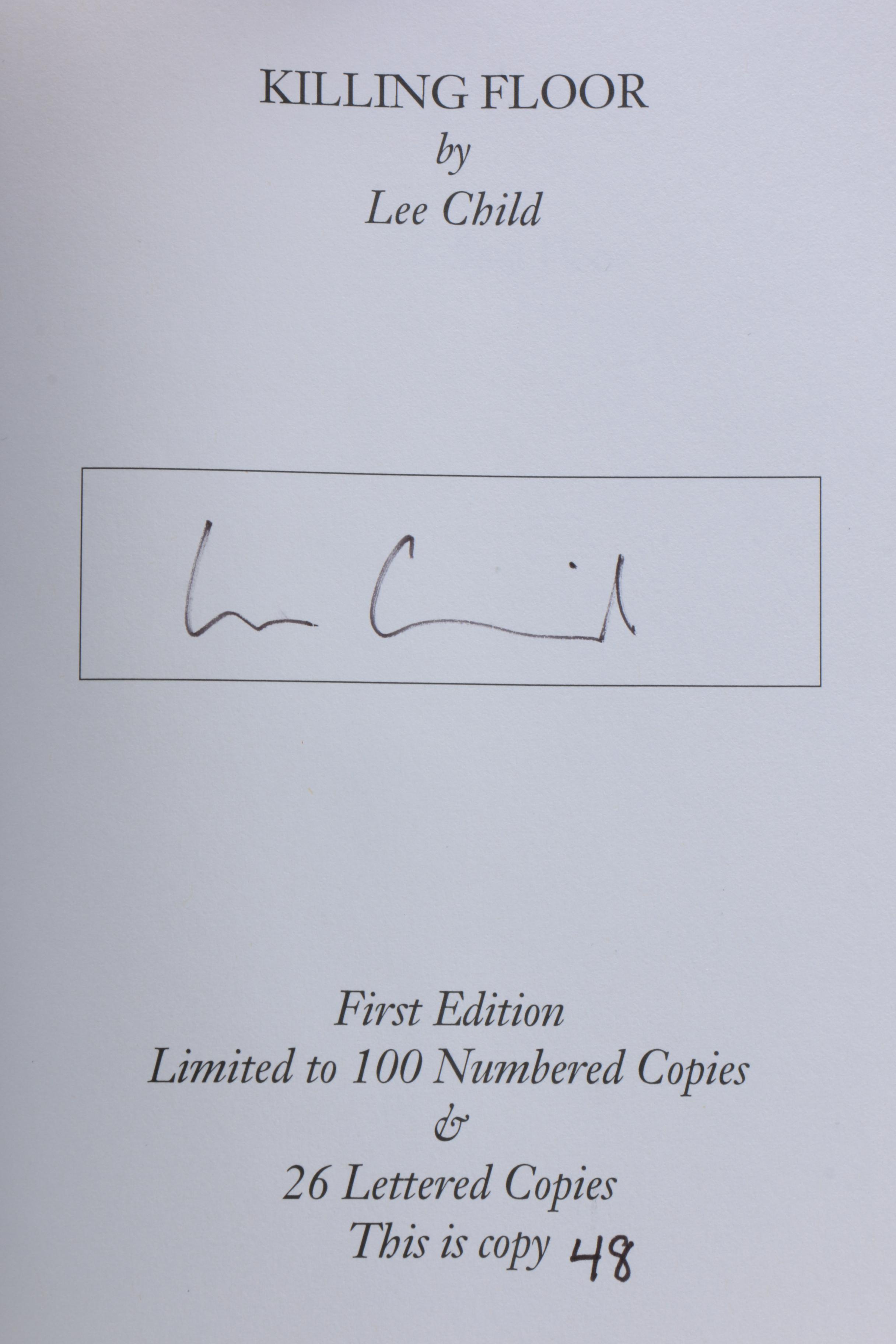 Signed Limited Edition Lee Child Books Published by The Mysterious Bookshop