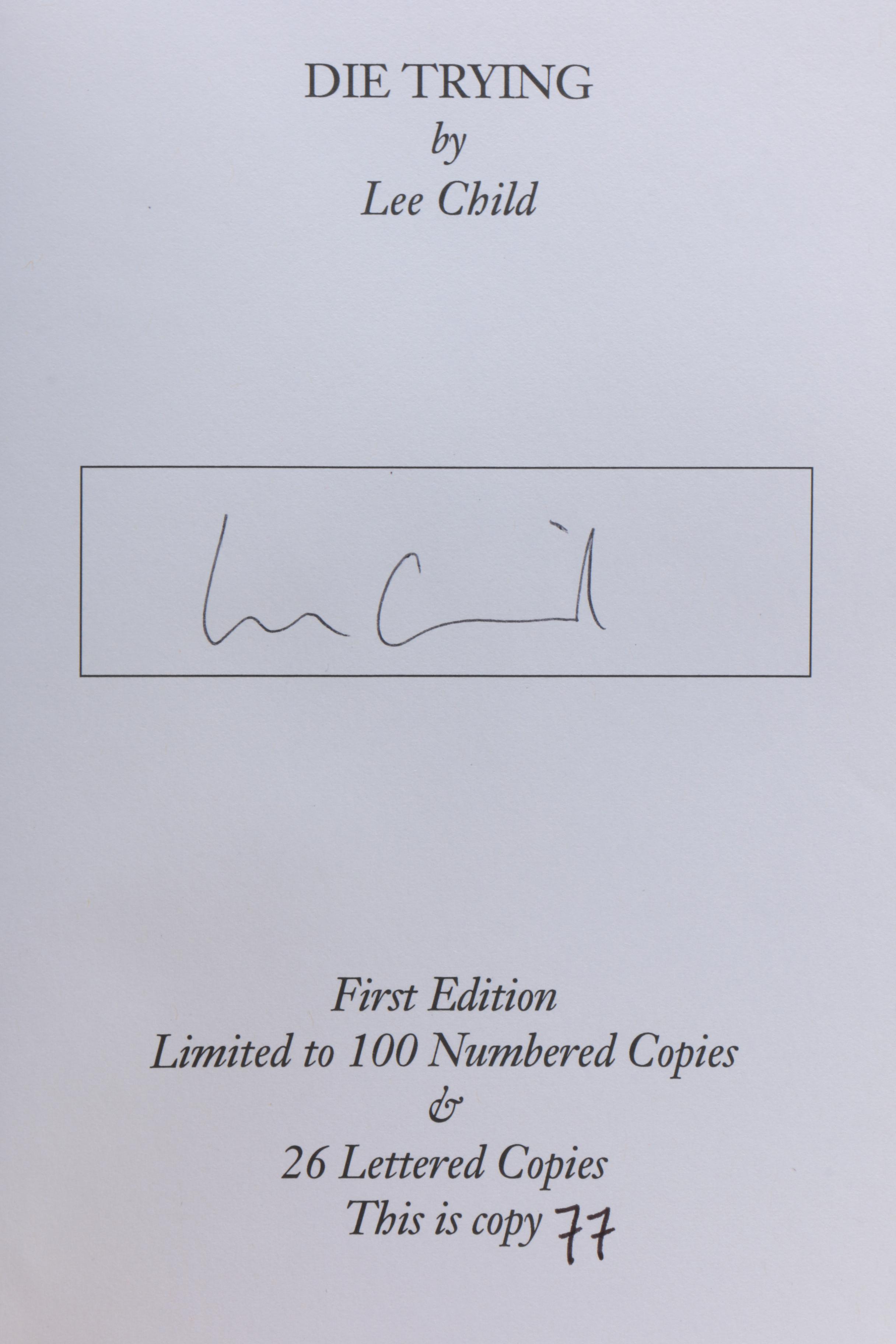 Signed Limited Edition Lee Child Books Published by The Mysterious Bookshop