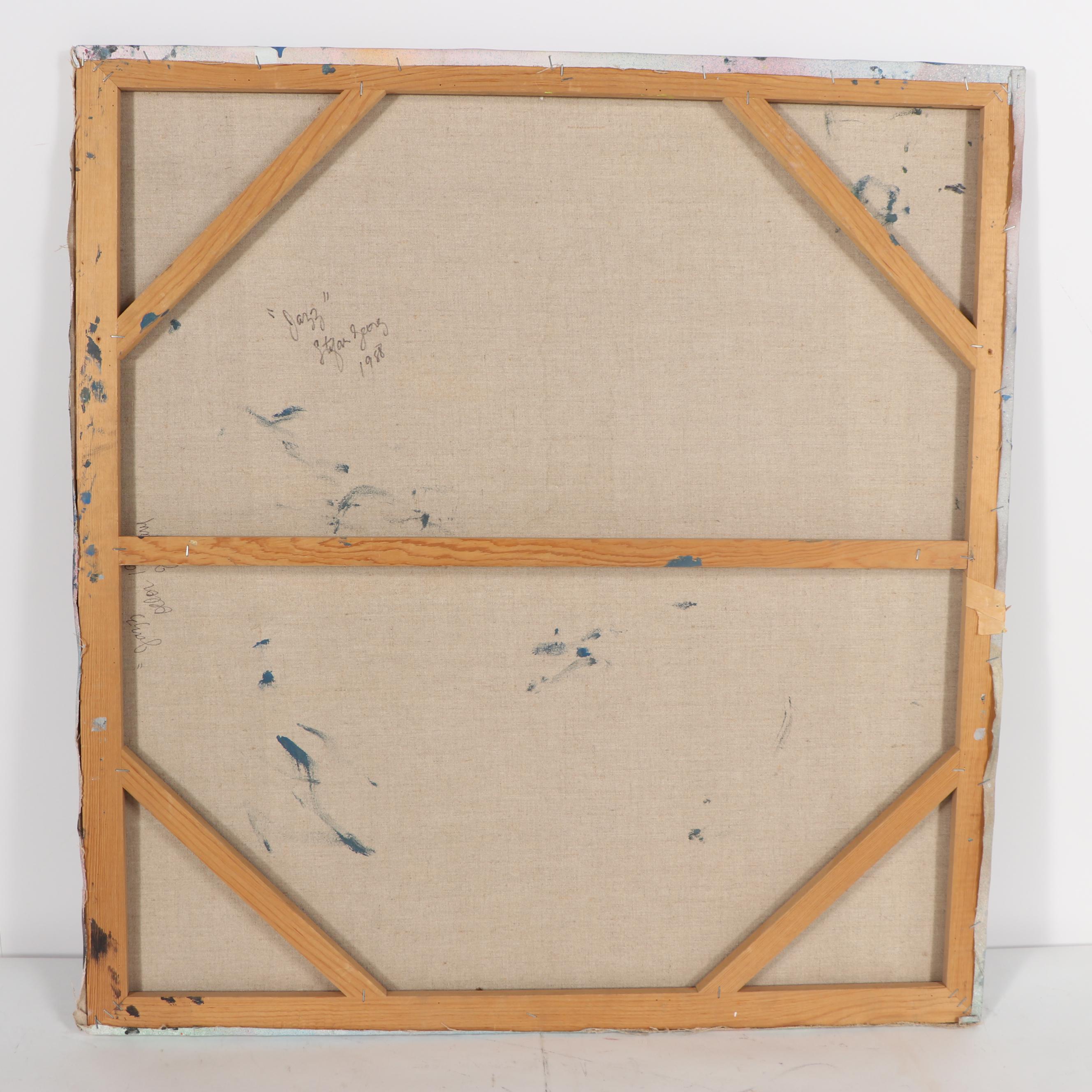 1988 Stefan Georg Acrylic Painting "Jazz"