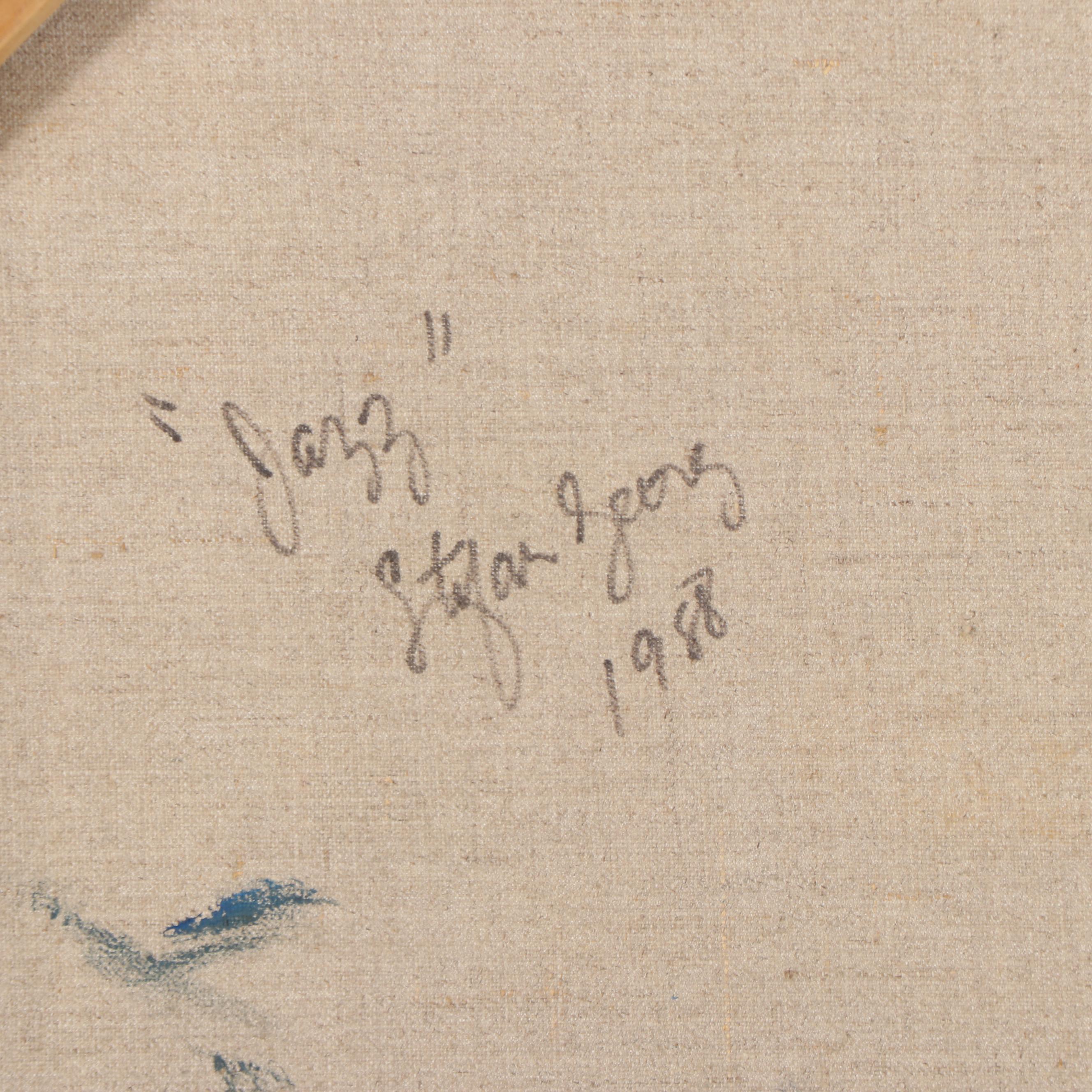 1988 Stefan Georg Acrylic Painting "Jazz"