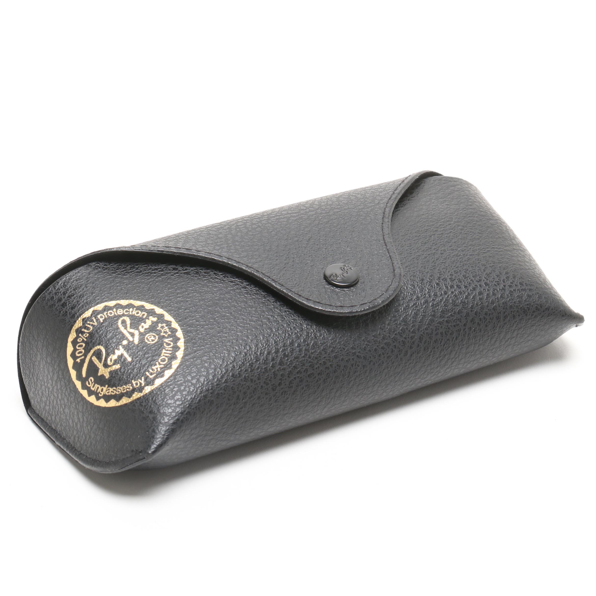 Ray-Ban Black Justin Polarized Sunglasses with Case, Made in Italy