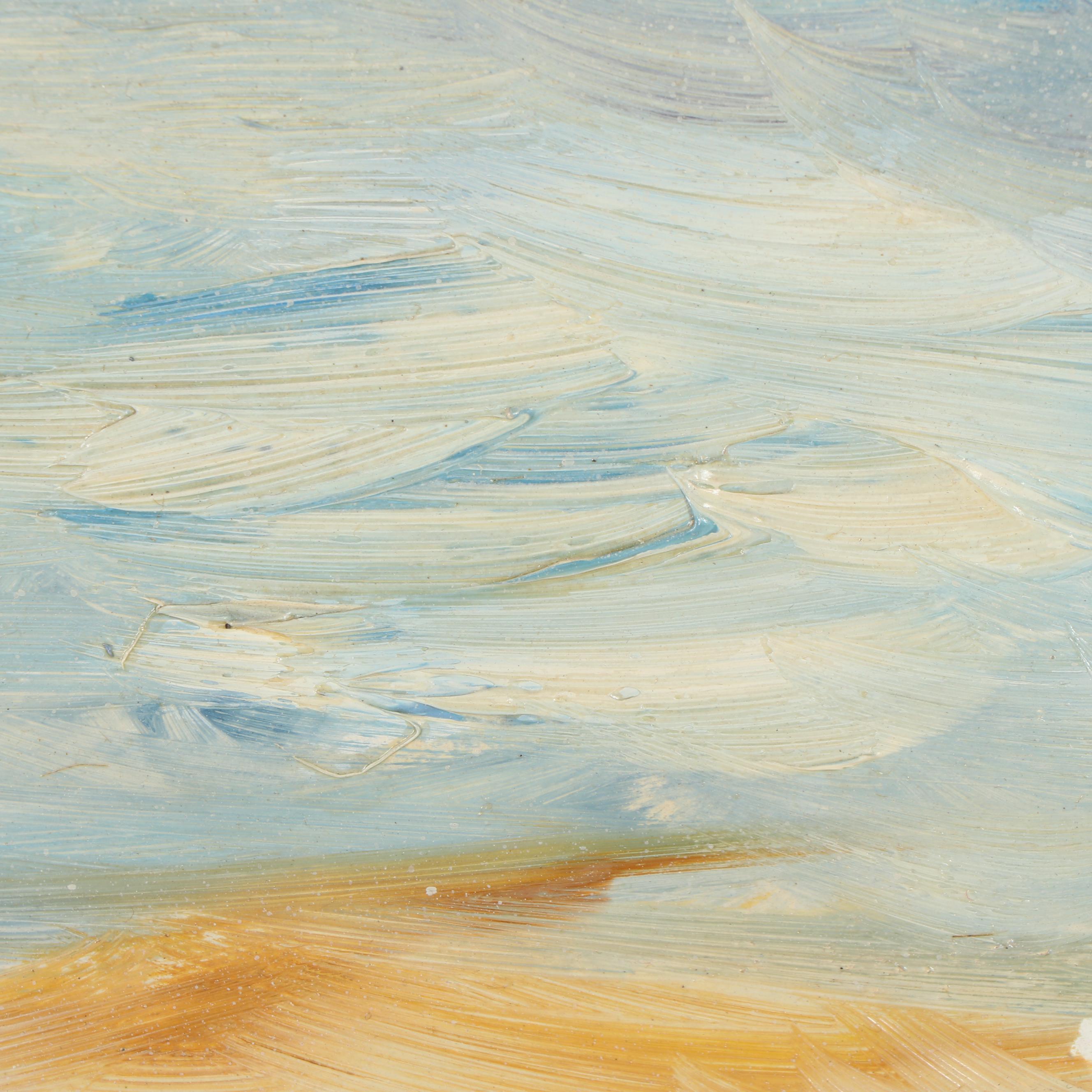 D. A. Thomsom Oil Painting of Seaside City