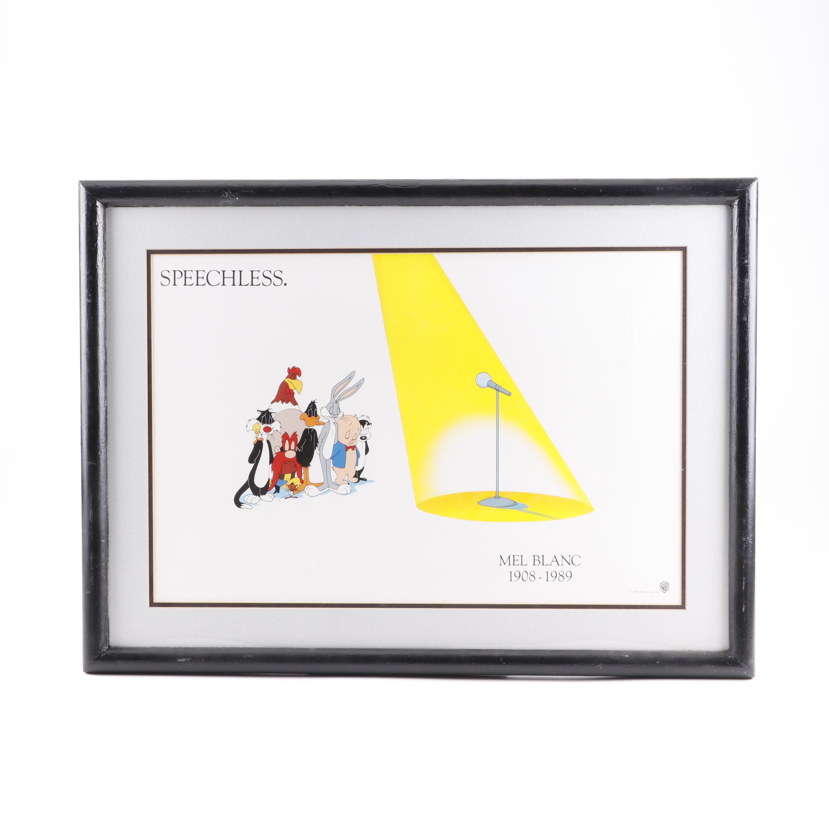 Mel Blanc Commemorative Serigraph Poster "Speechless"