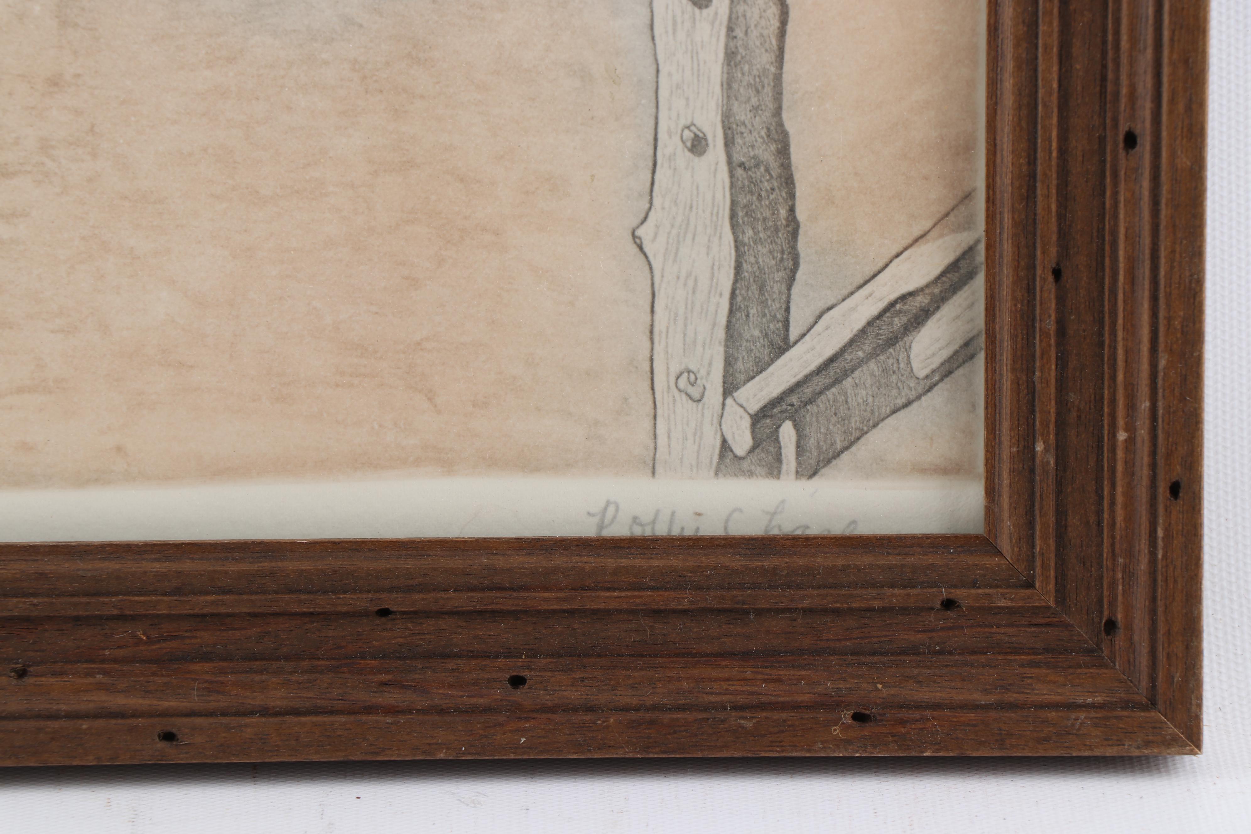 Polly Chase Etching of Harbor Scene