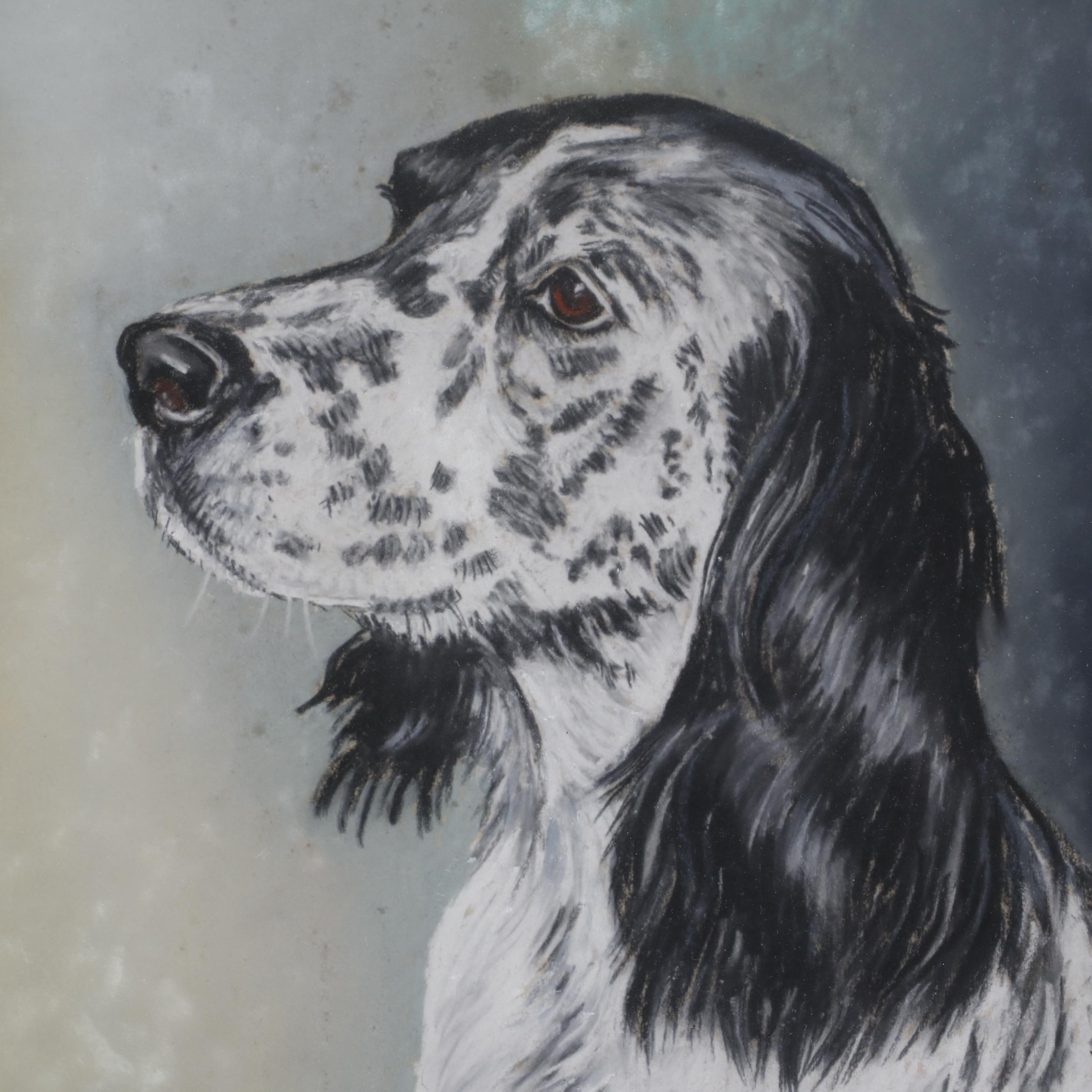 Louise Shattuck Pastel Drawing of English Setter