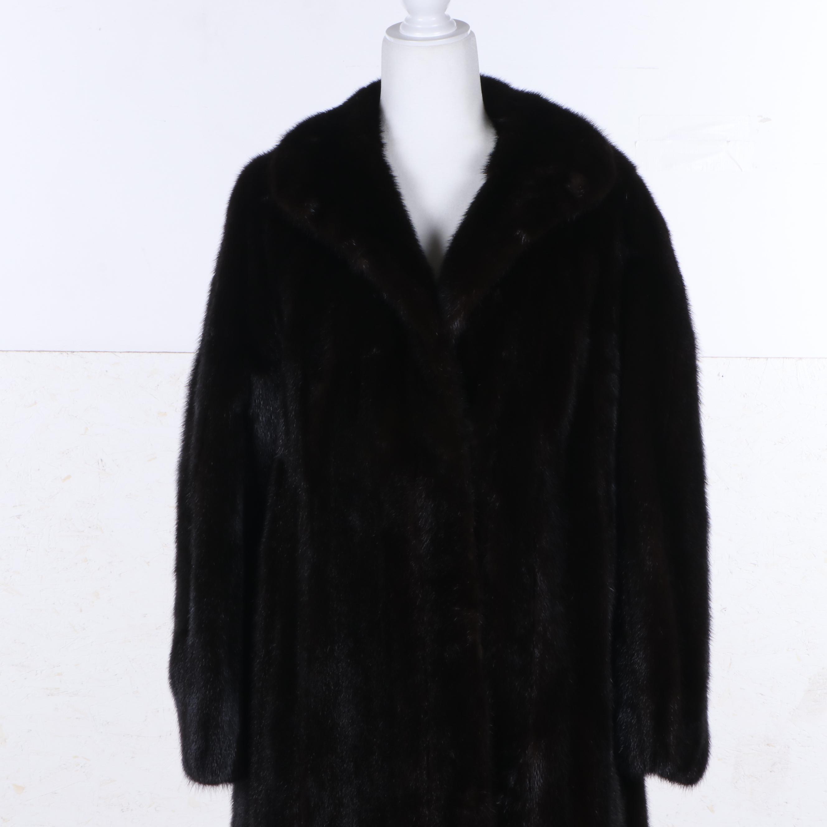 Women's Gary Martin Furs Blackglama Dark Ranch Mink Fur Coat