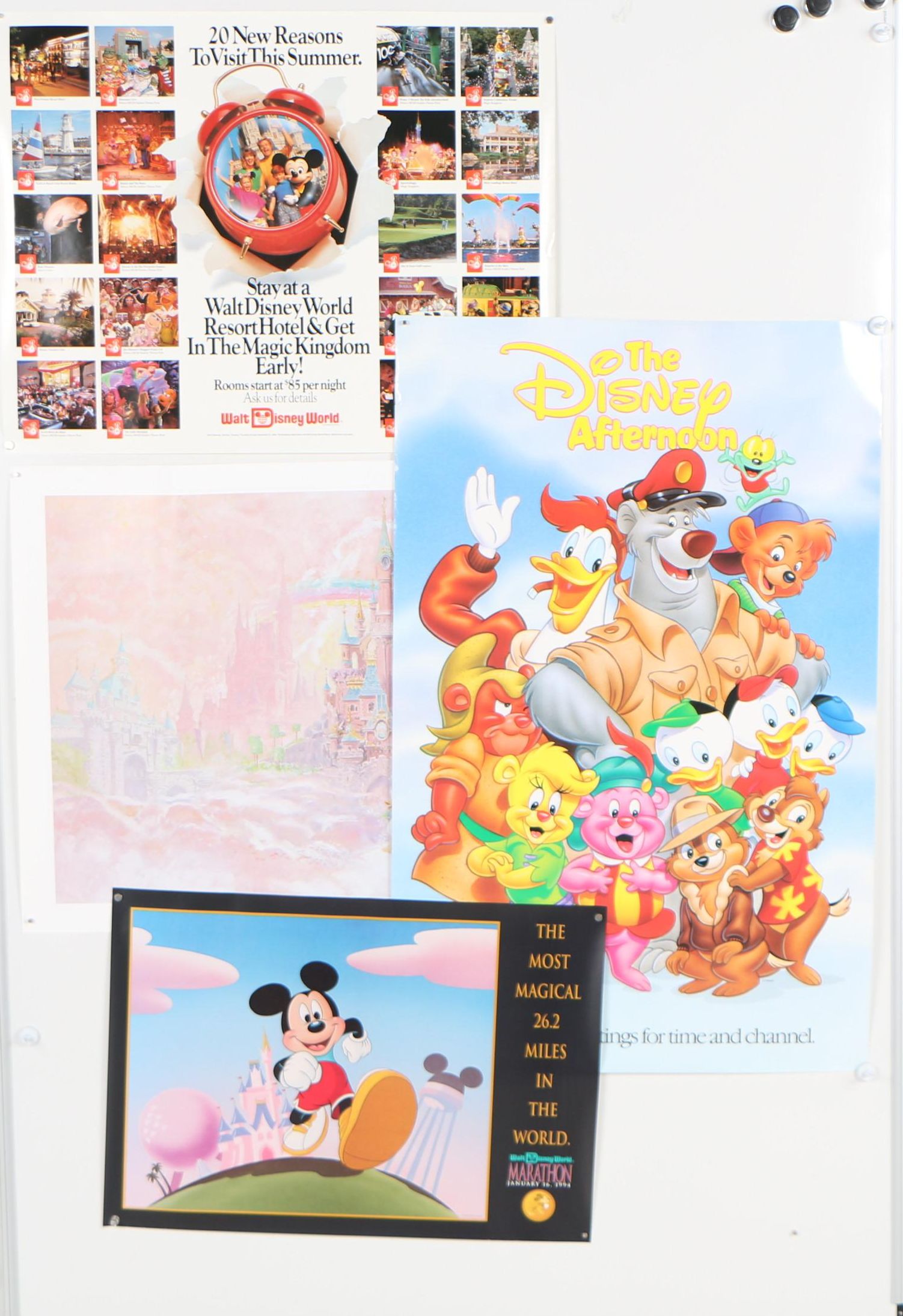 Disney Posters Featuring Limited Edition "Aladdin" Poster, 1990s
